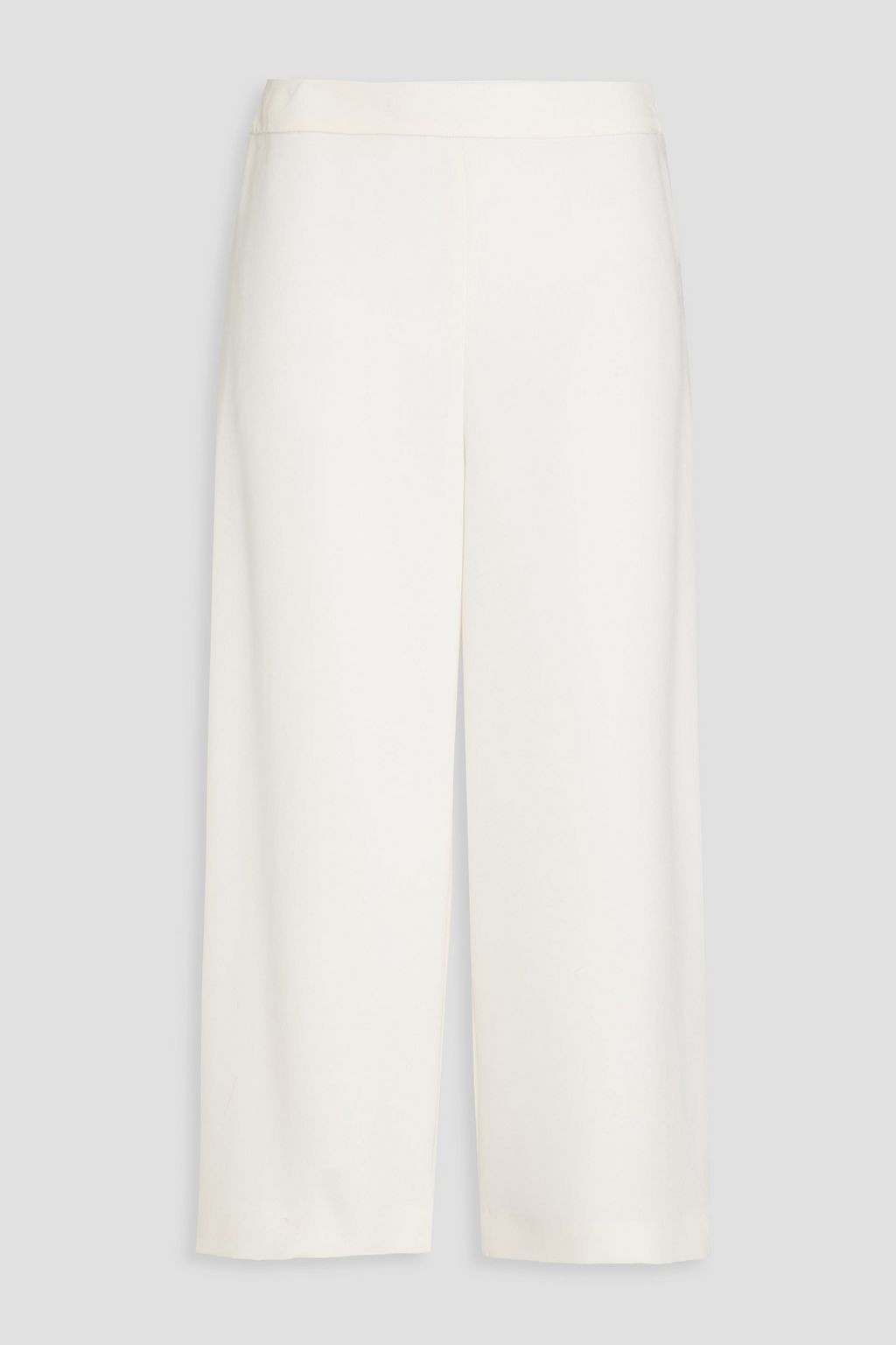 Wide leg cropped silk pants