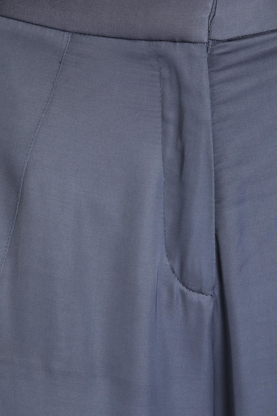 Palmer Harding Pleated Satin Culottes In Storm Blue