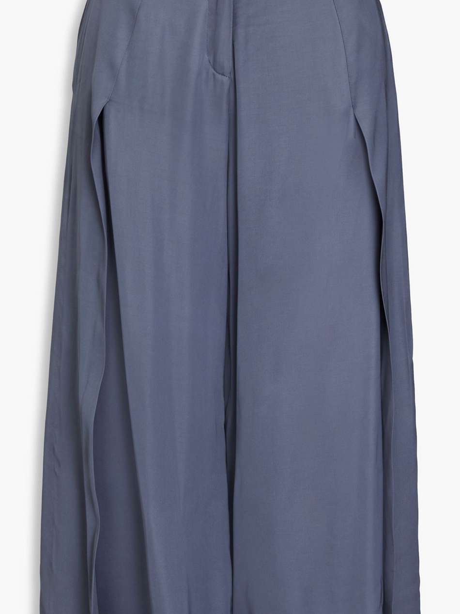 pleated satin culottes