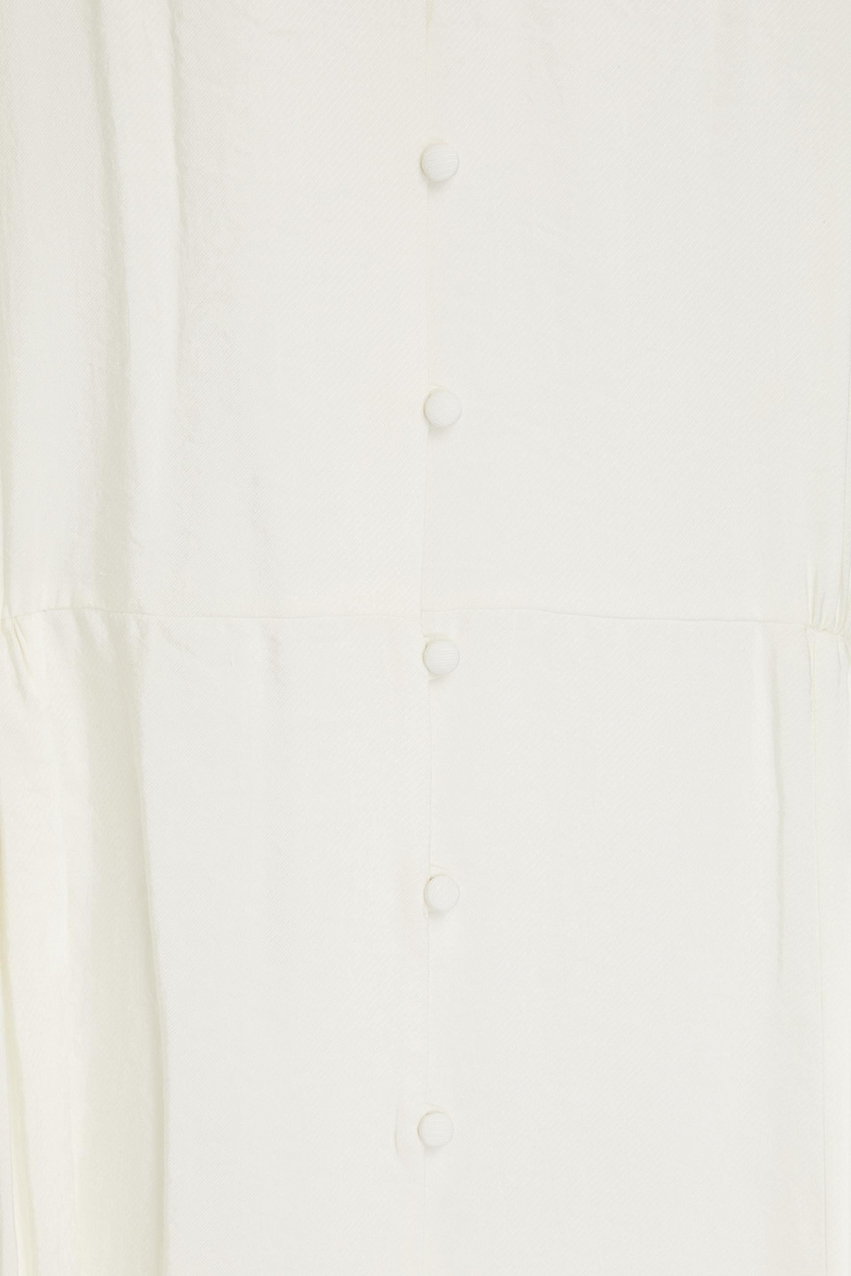 KHAITE LEIF GATHERED TWILL MAXI DRESS