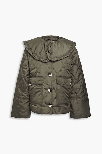 新品】GANNI 泊まる ビブカラー シングルジャケット 新品】GANNI 泊まる ビブカラー シングルジャケット