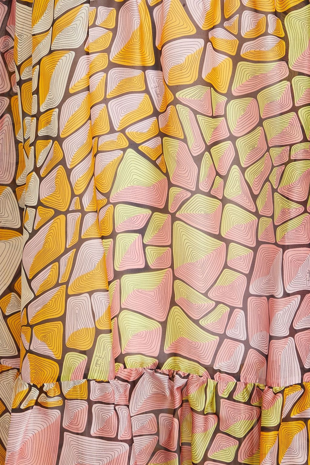 PUCCI Tiered printed silk-voile maxi dress