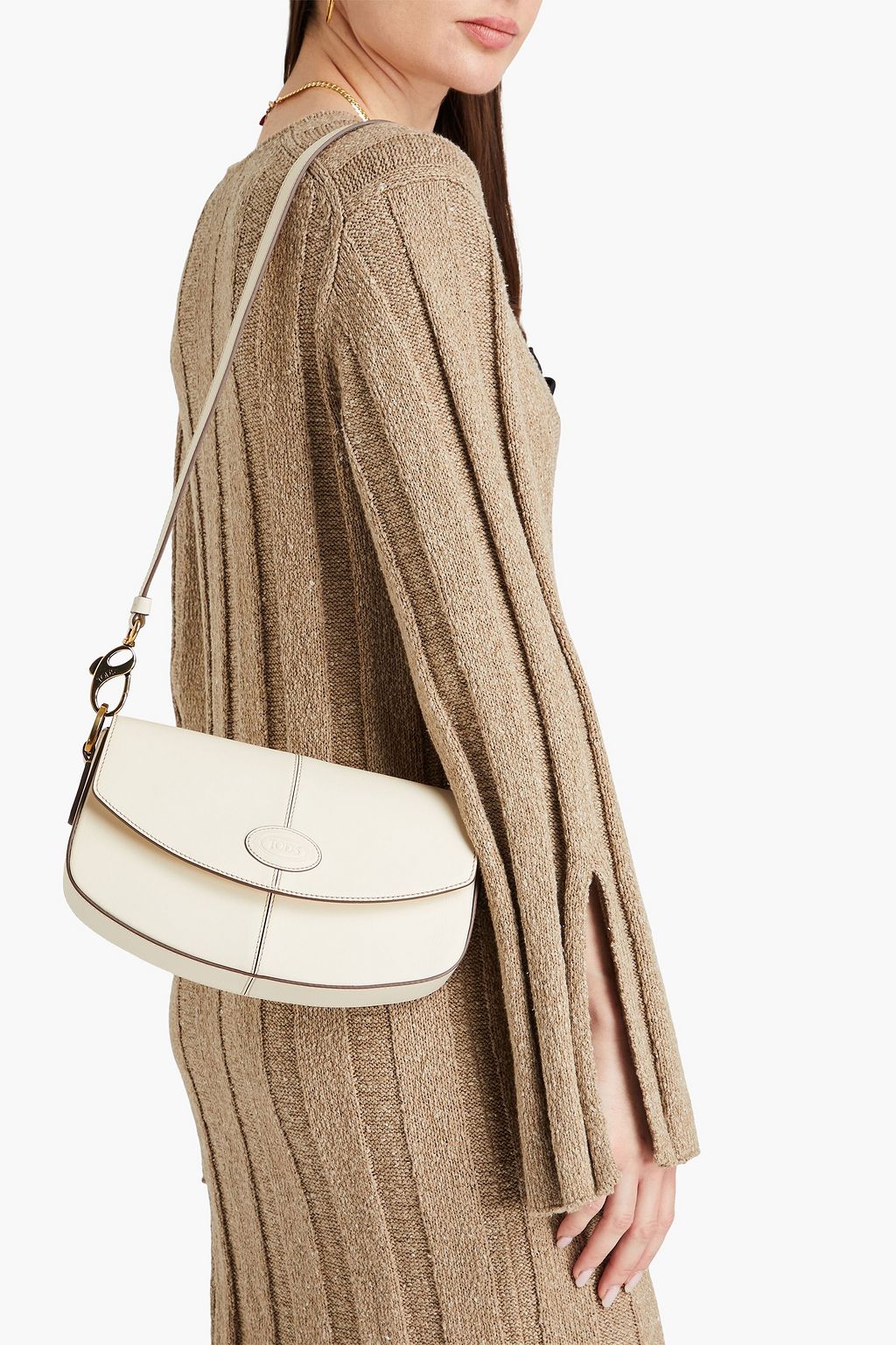 TOD'S C-bag pebbled-leather shoulder bag