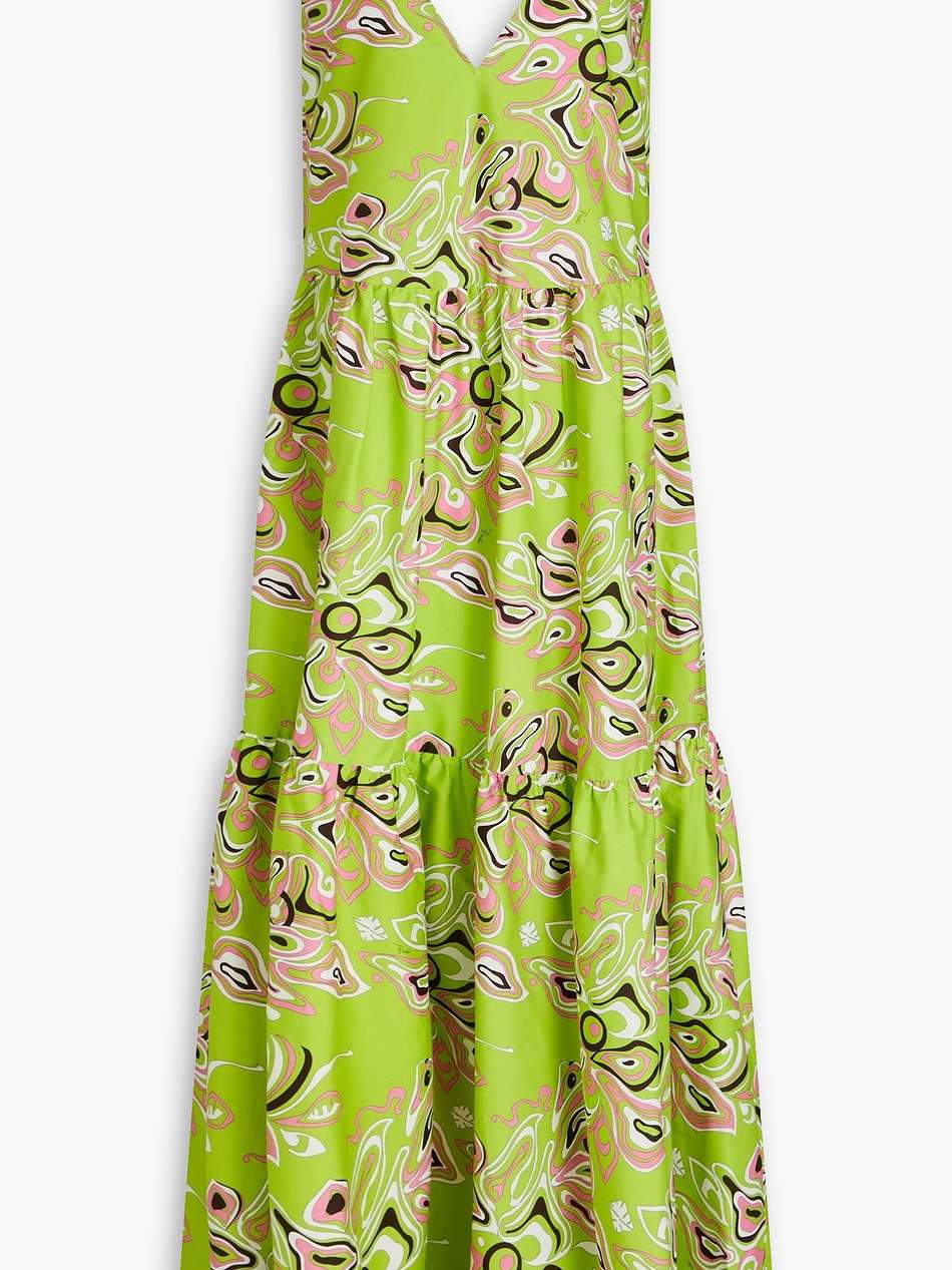 printed cotton-poplin maxi dress