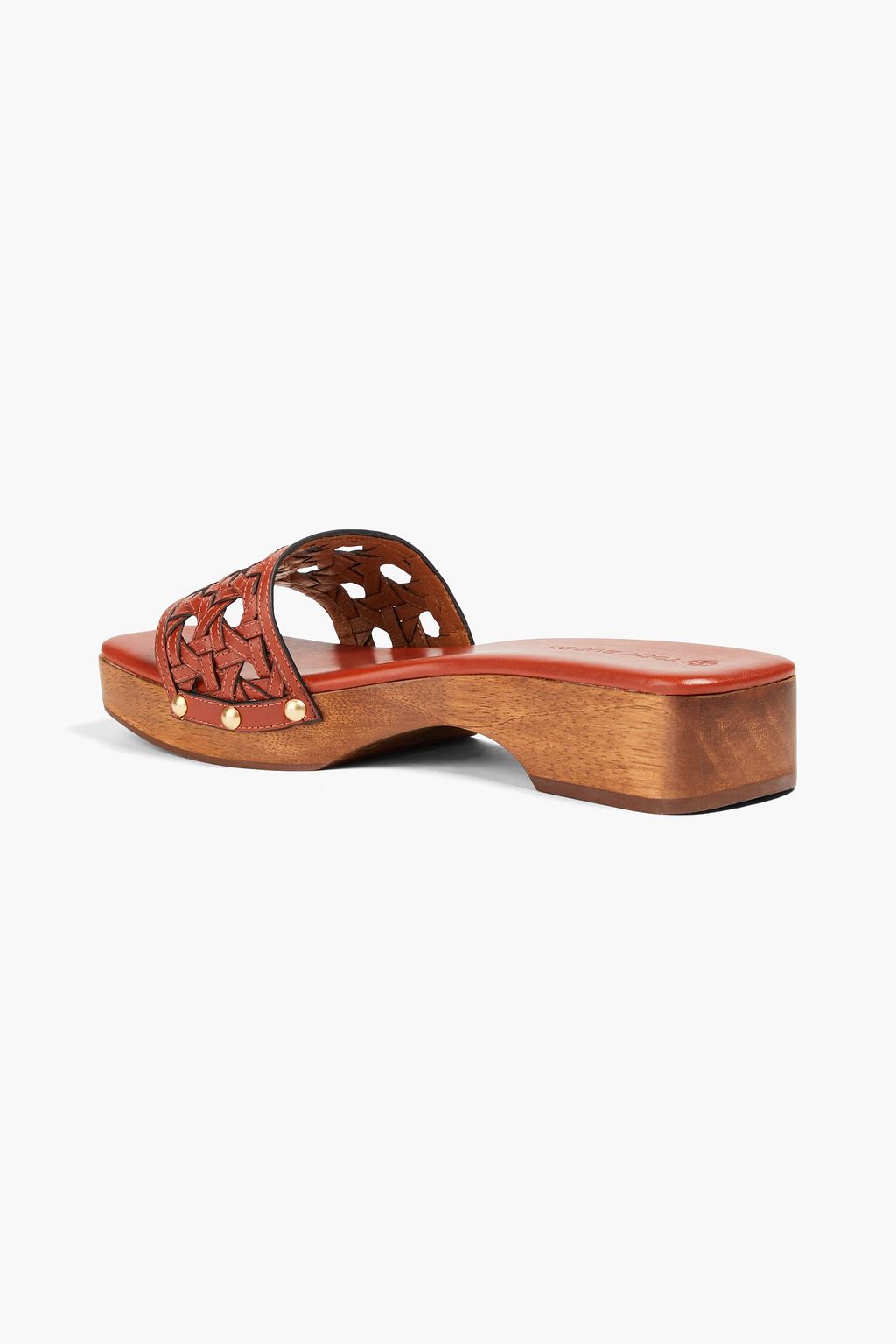 TORY BURCH 우븐 가죽 뮬