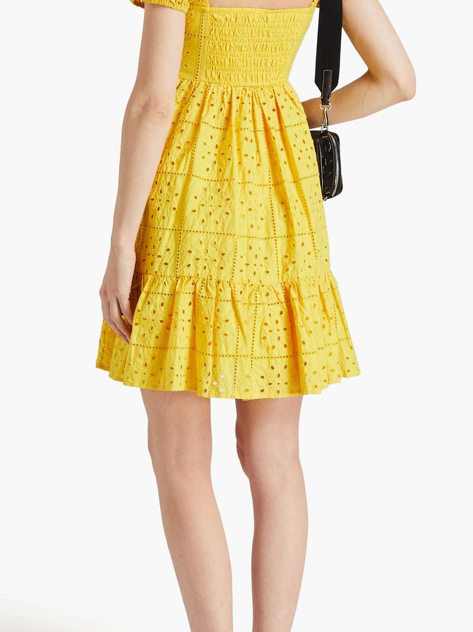 broderie anglaise cotton mini dress