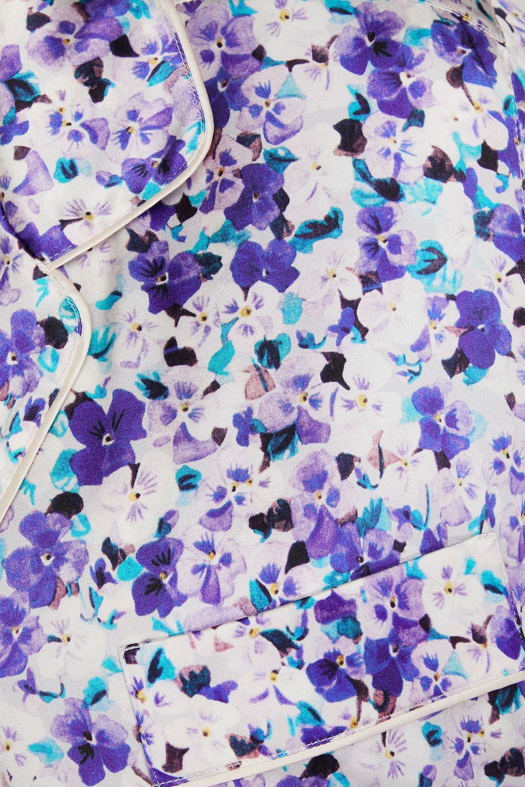DOLCE&GABBANA Floral-print silk-blend satin shirt