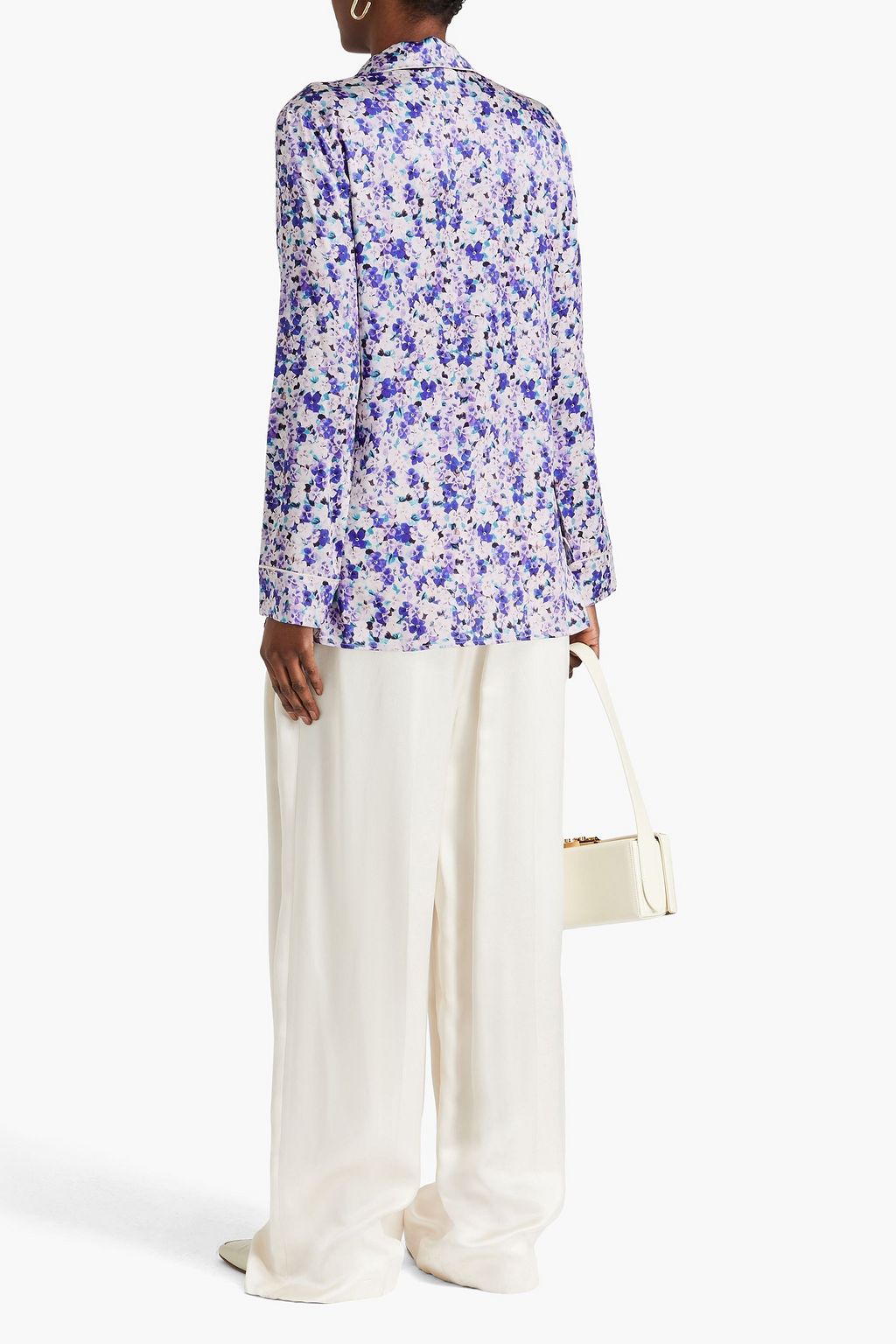 DOLCE&GABBANA Floral-print silk-blend satin shirt