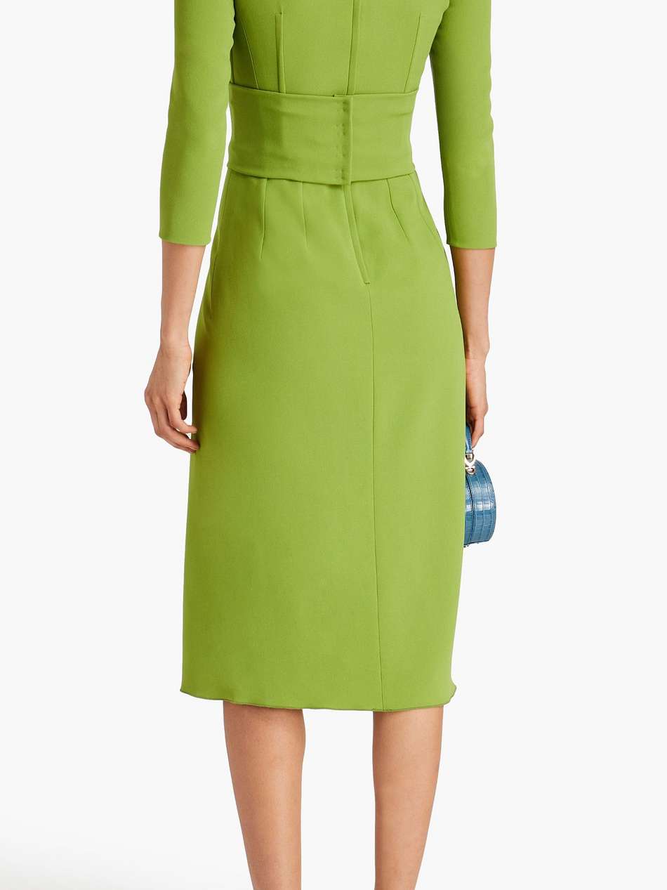 stretch-crepe midi dress