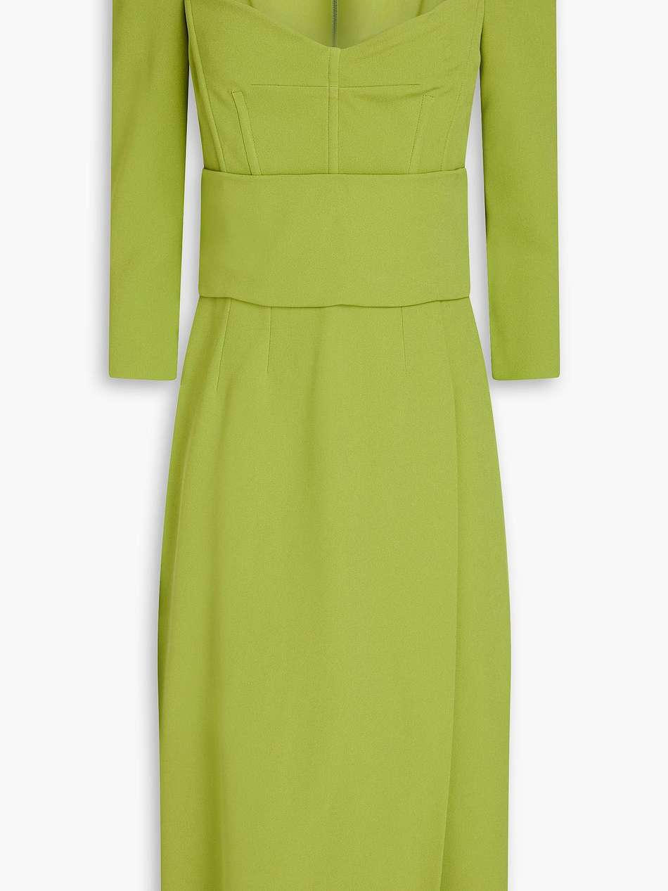stretch-crepe midi dress