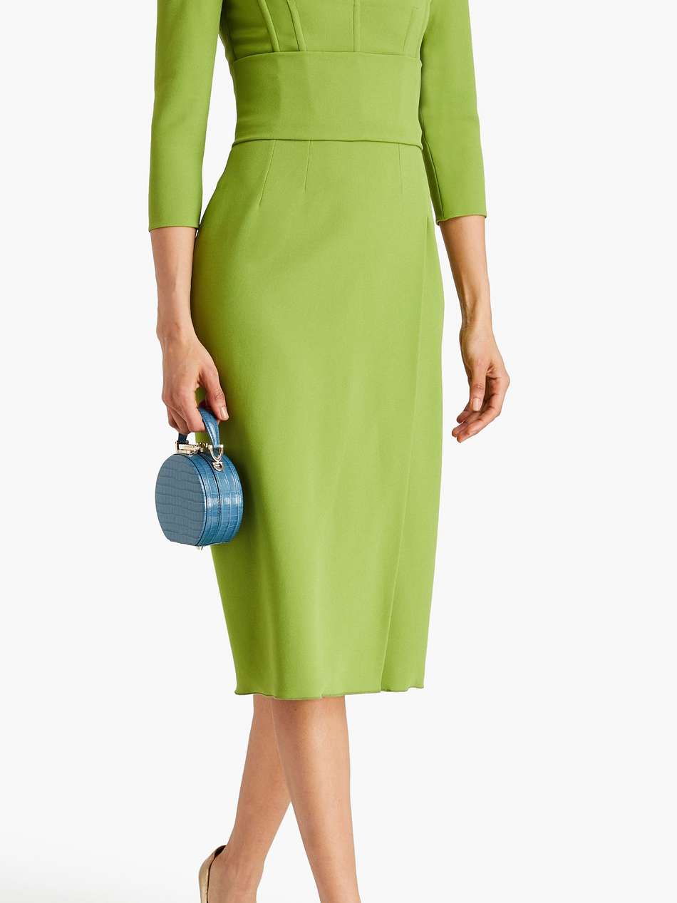 stretch-crepe midi dress