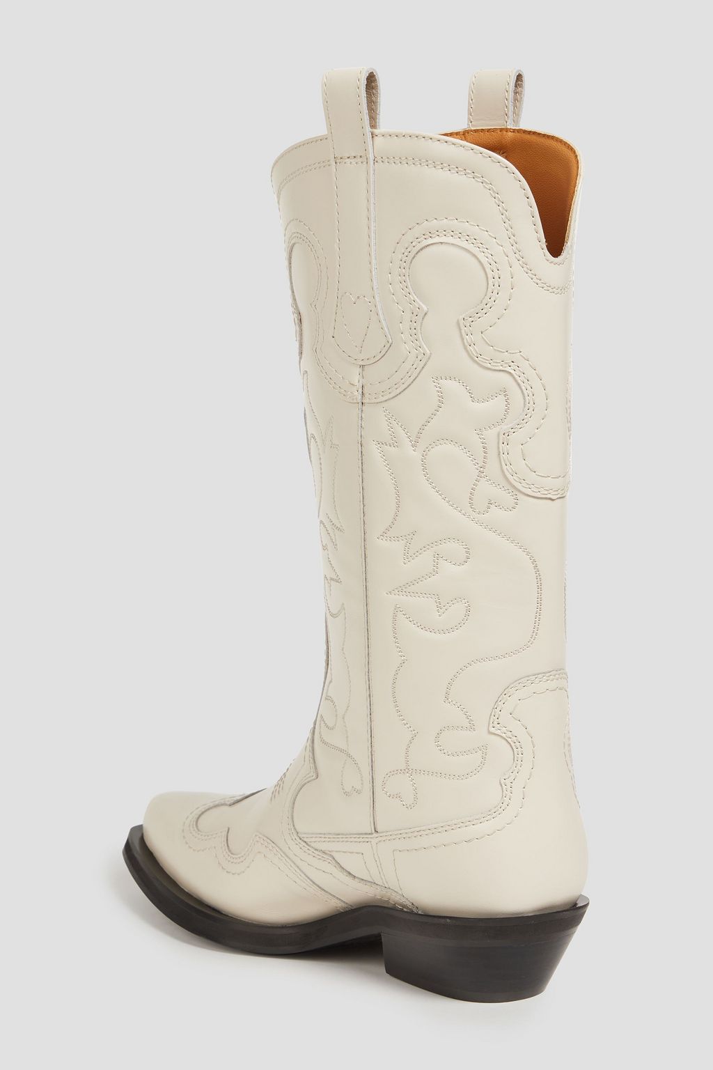 GANNI Leather cowboy boots