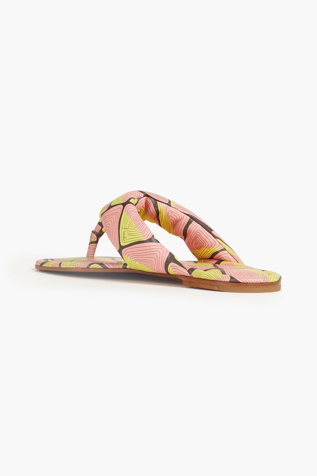 PUCCI 프린트 패딩 가죽 샌들
