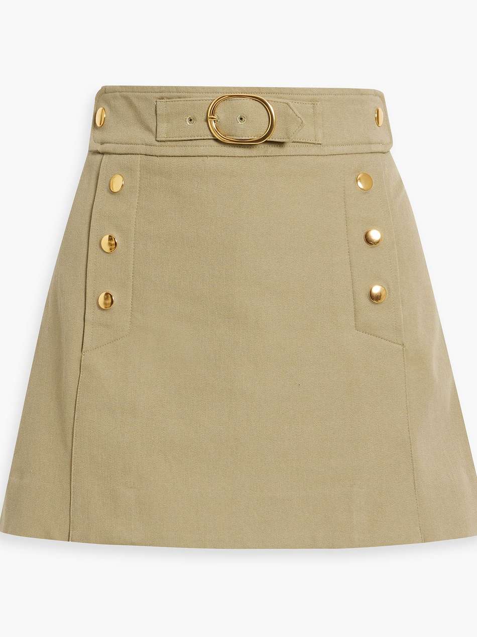hester skirt-effect cotton-blend twill shorts