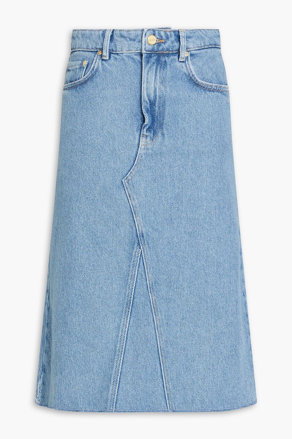 Ganni long denim skirt outlet