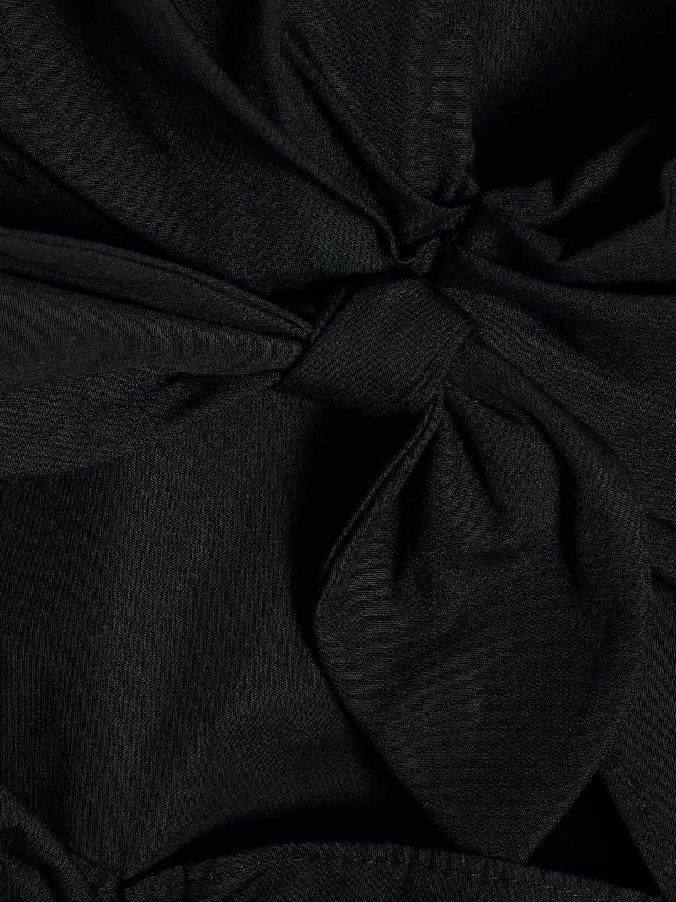 tora bow-detailed cotton-poplin mini dress
