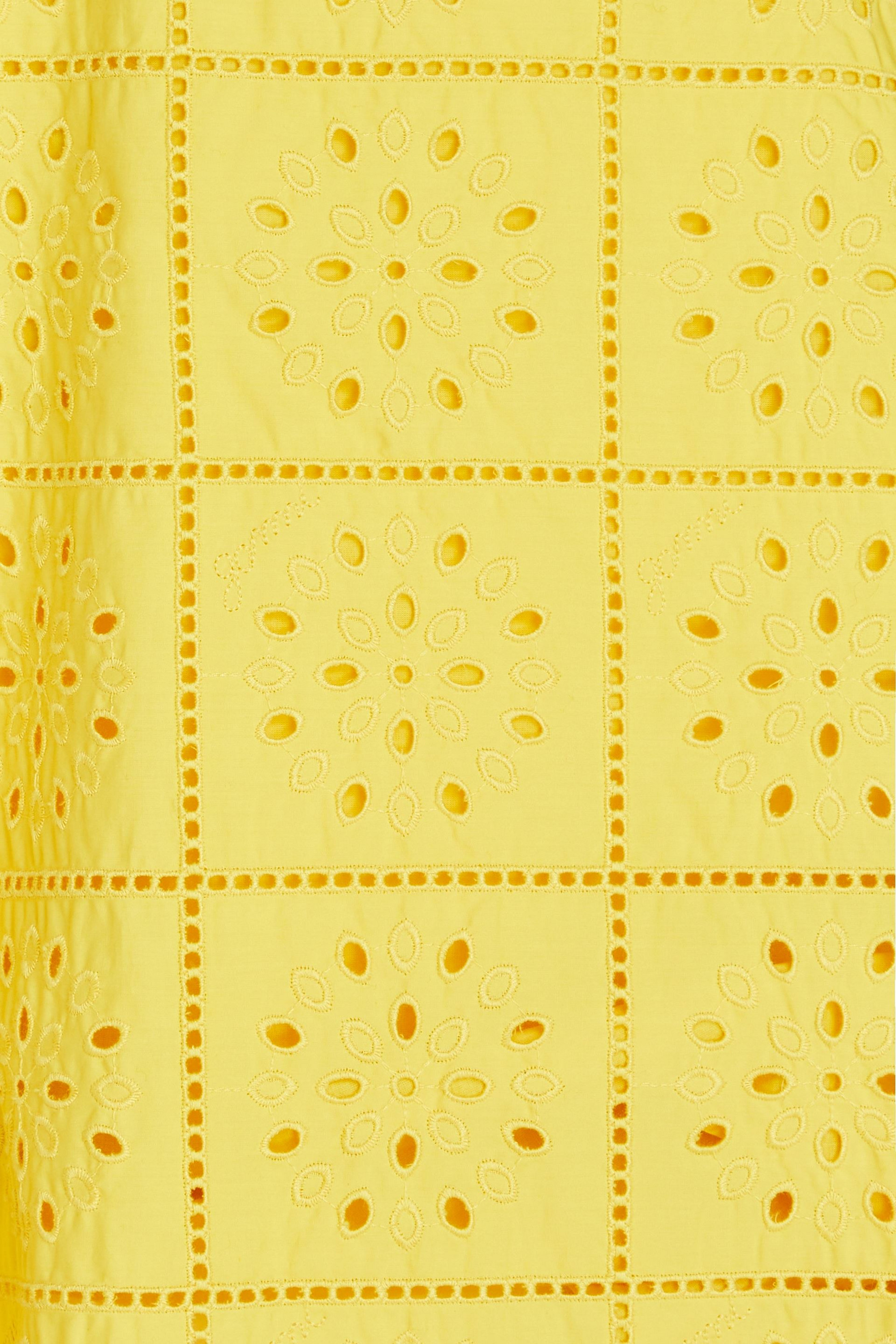 GANNI Cutout broderie anglaise cotton maxi dress