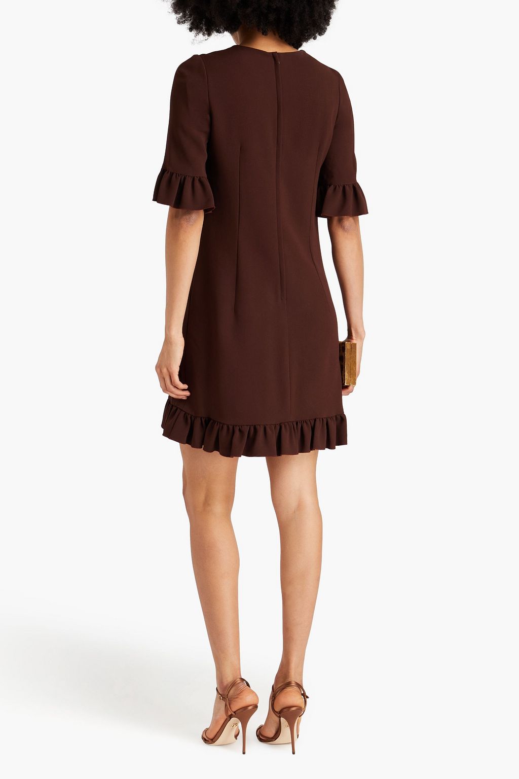 DOLCE&GABBANA Ruffled stretch-crepe mini dress