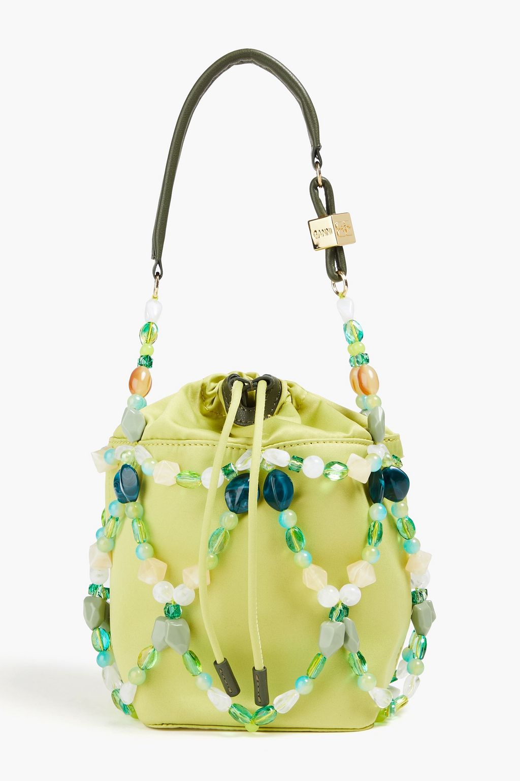 GANNI Embellished shell bucket bag | THE OUTNET