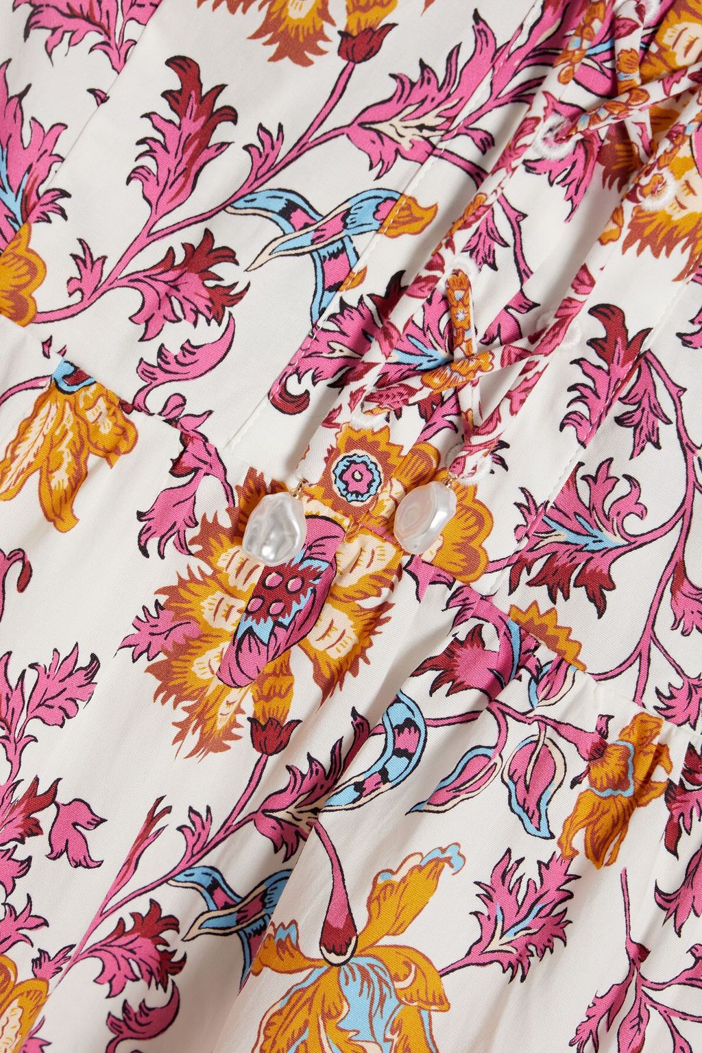 DEREK LAM 10 CROSBY Beatrice printed cotton-blend poplin midi dress