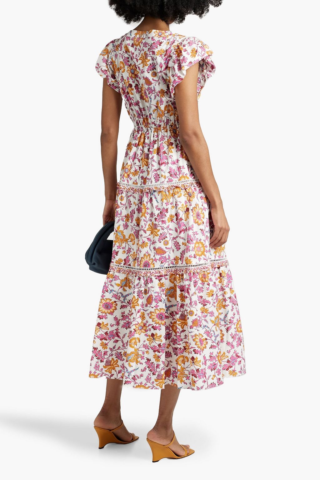 DEREK LAM 10 CROSBY Beatrice printed cotton-blend poplin midi dress