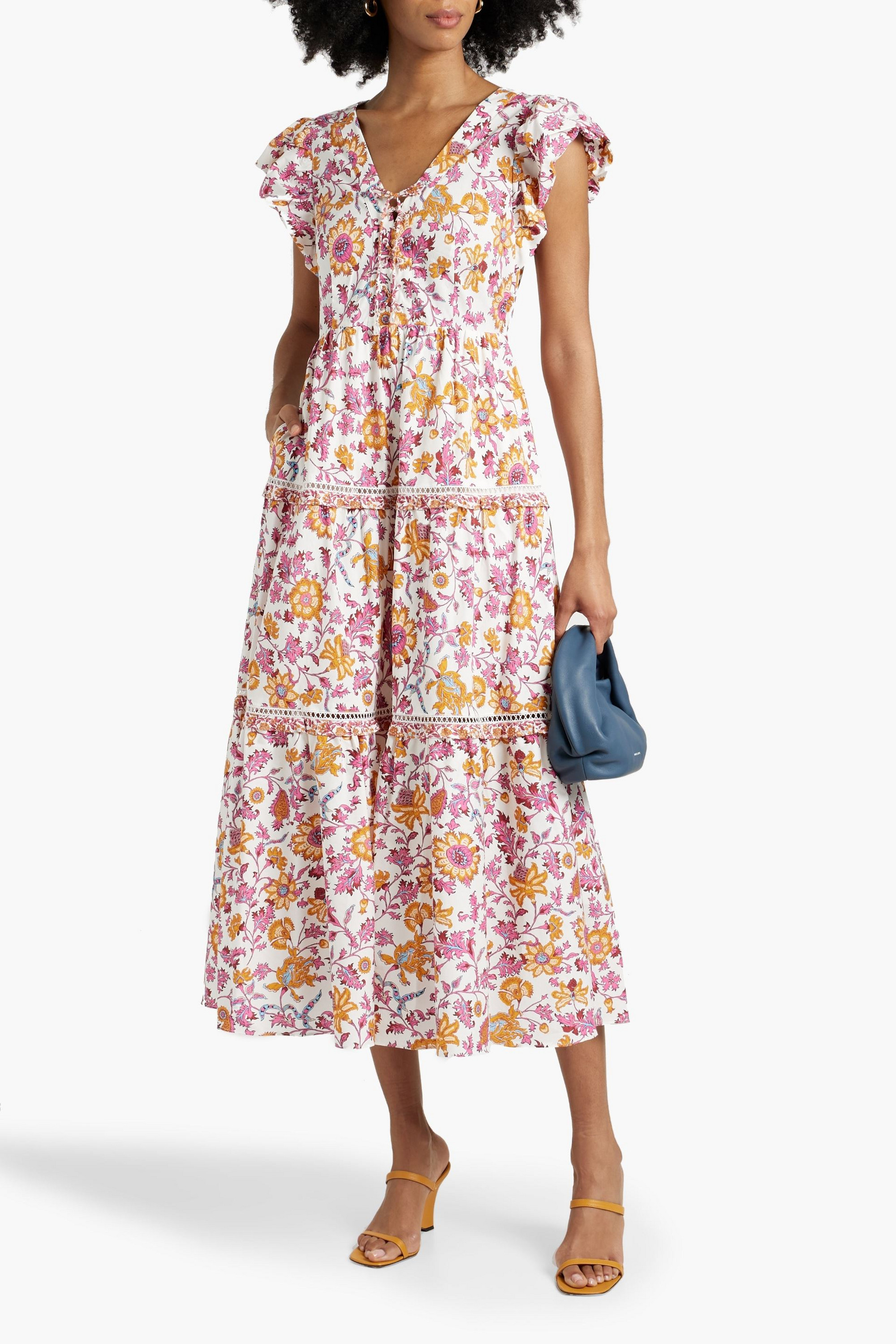 DEREK LAM 10 CROSBY Beatrice printed cotton-blend poplin midi dress