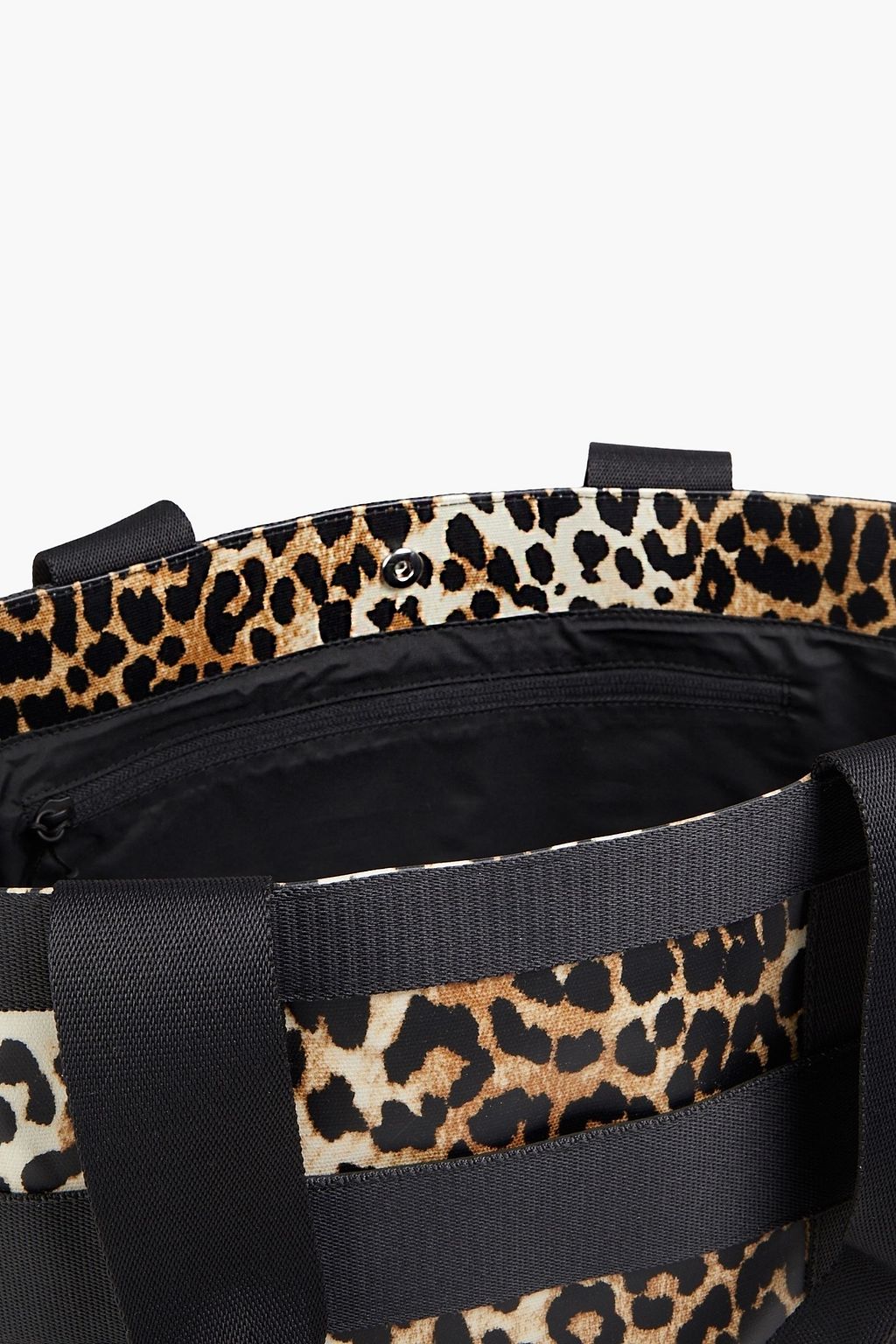 GANNI Leopardprint canvas tote THE