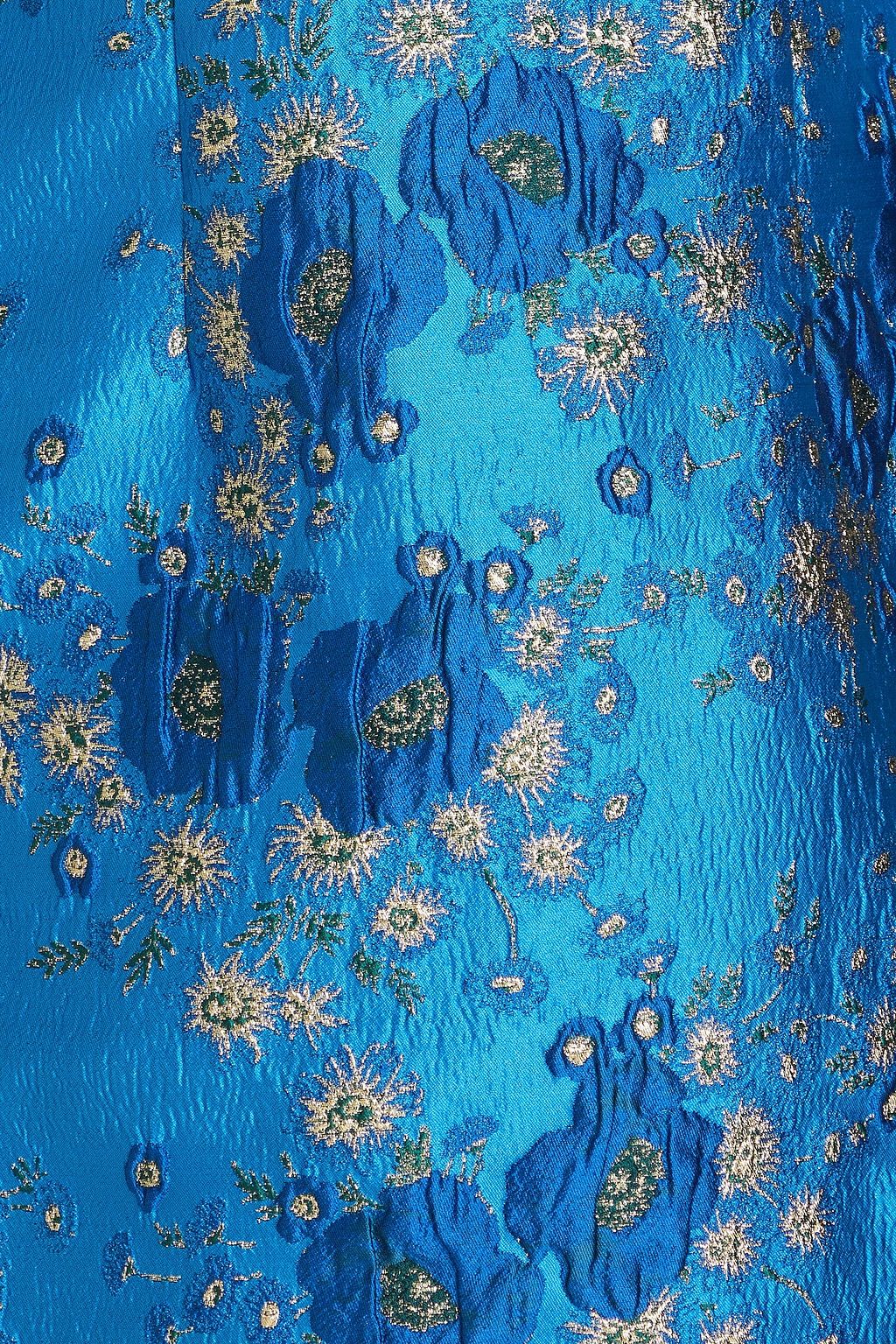 GANNI Metallic brocade mini dress