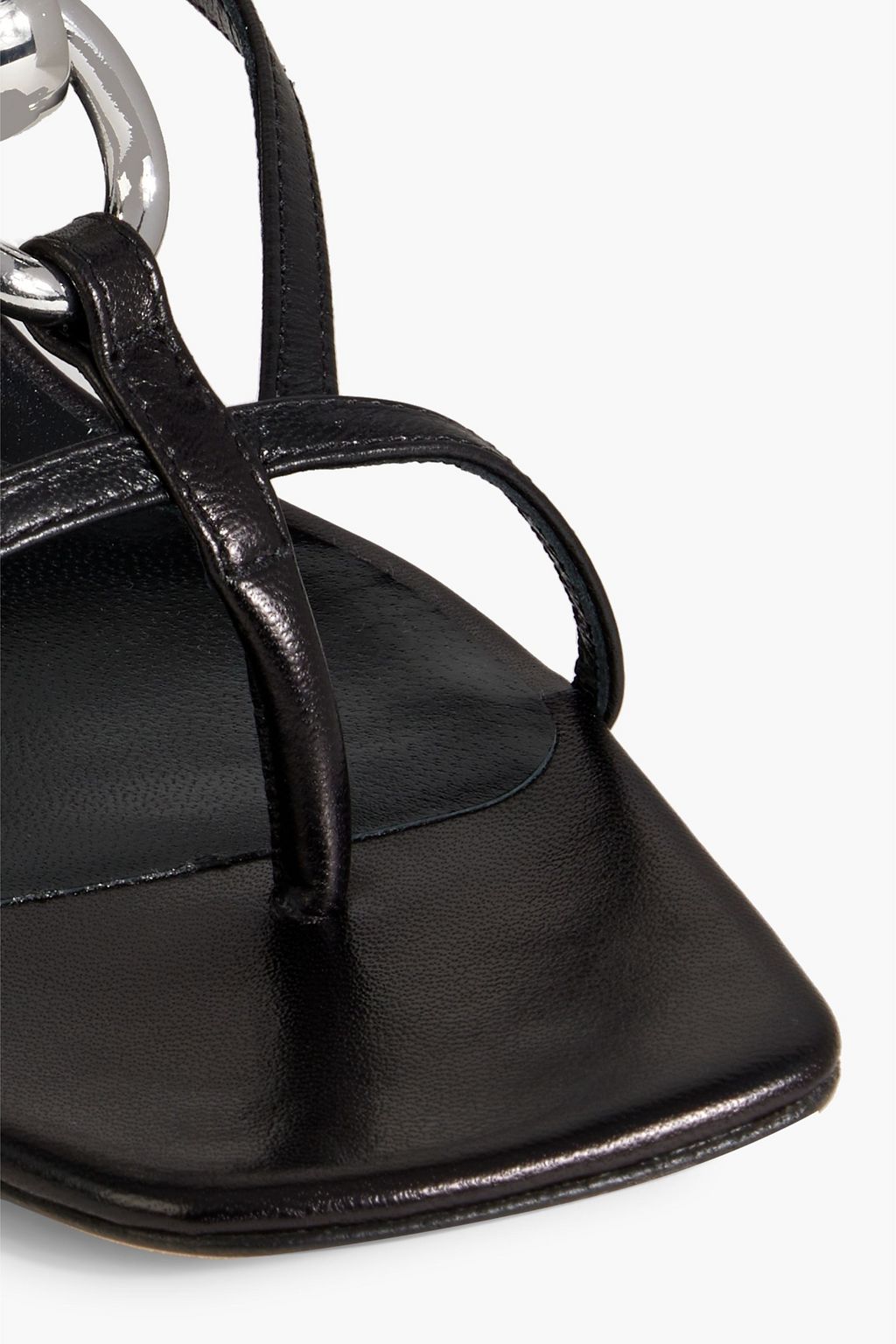 SI ROSSI BY SERGIO ROSSI Chain-embellished leather sandals