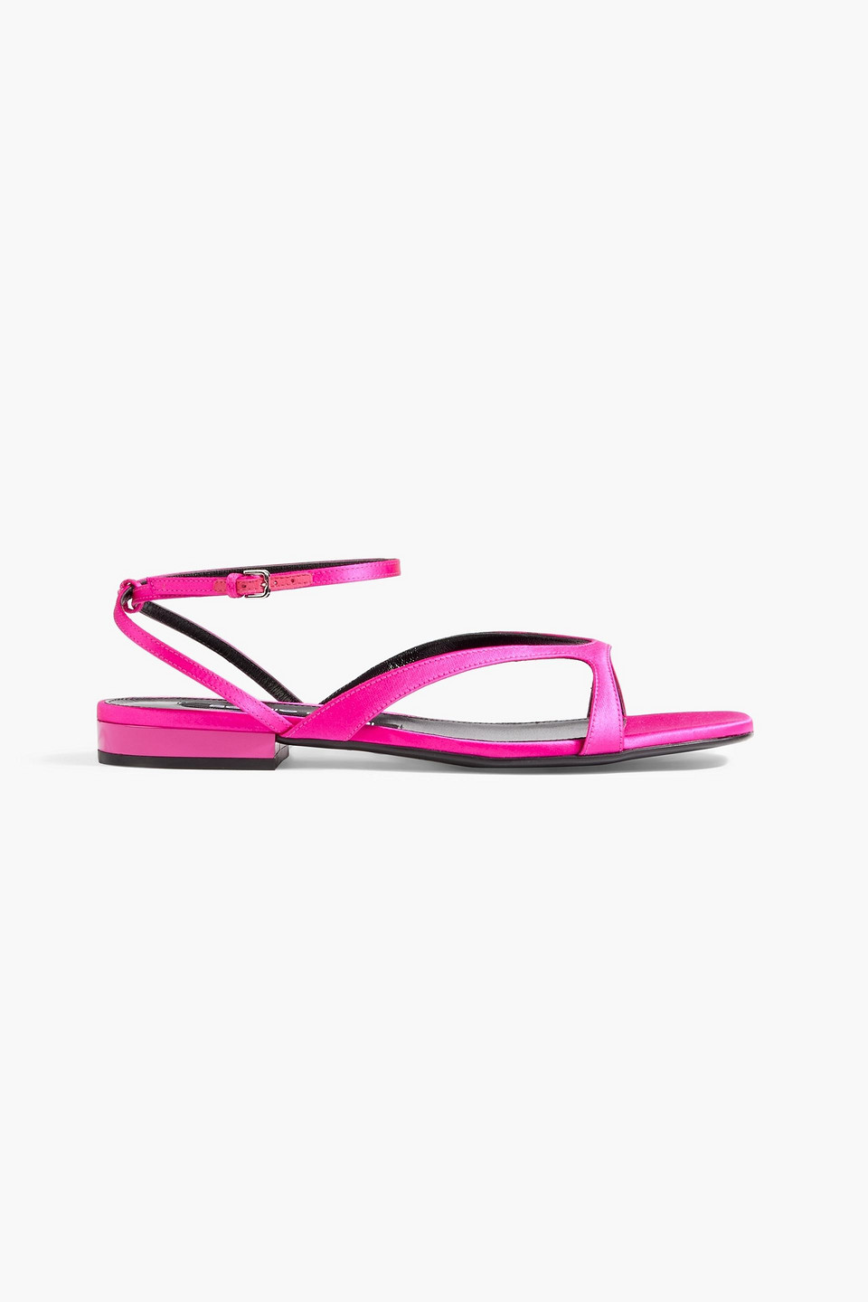 Sergio Rossi Sr Aracne 15 Satin Sandals In Bright Pink