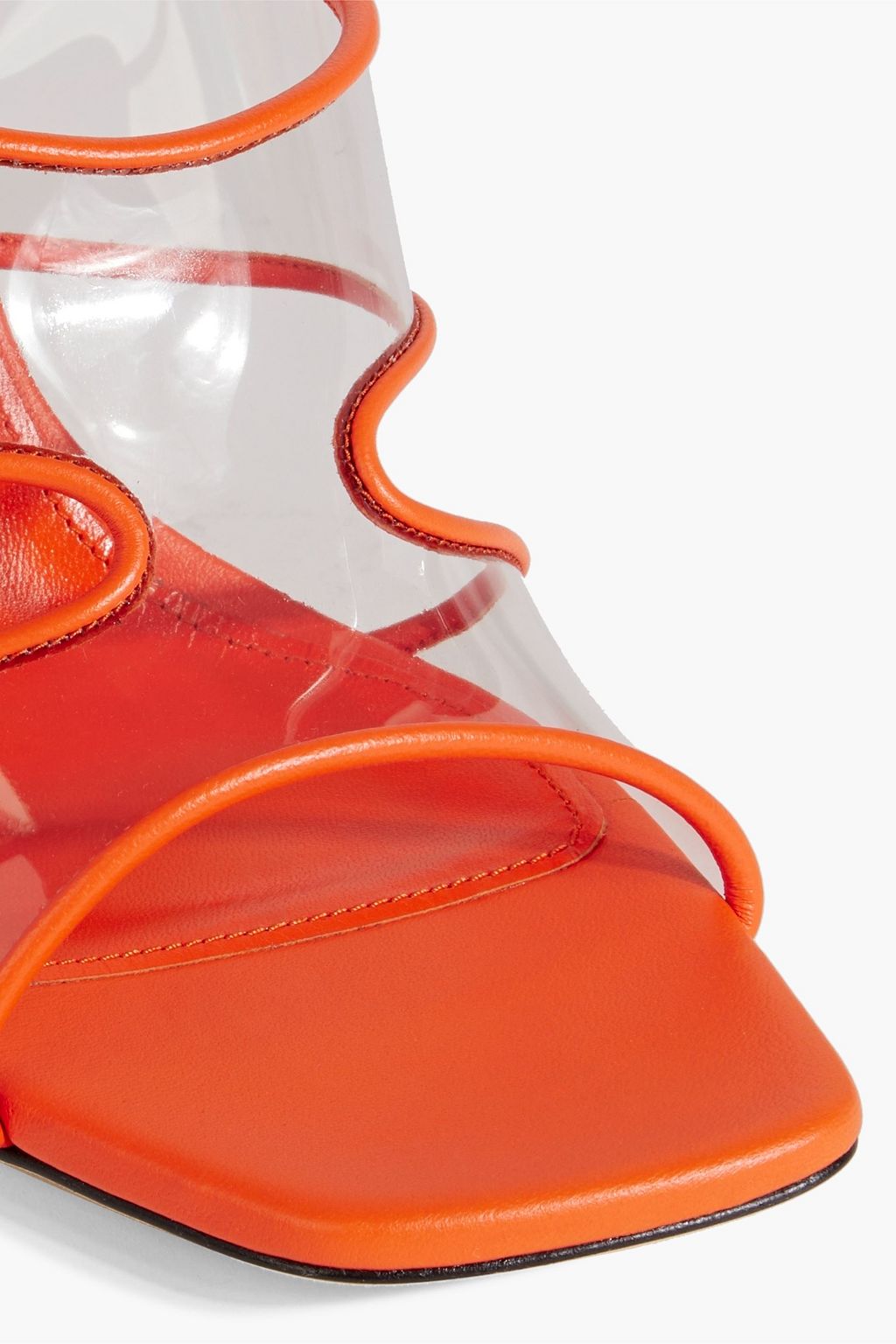 SERGIO ROSSI sr Lunettes 100 leather and PVC sandals