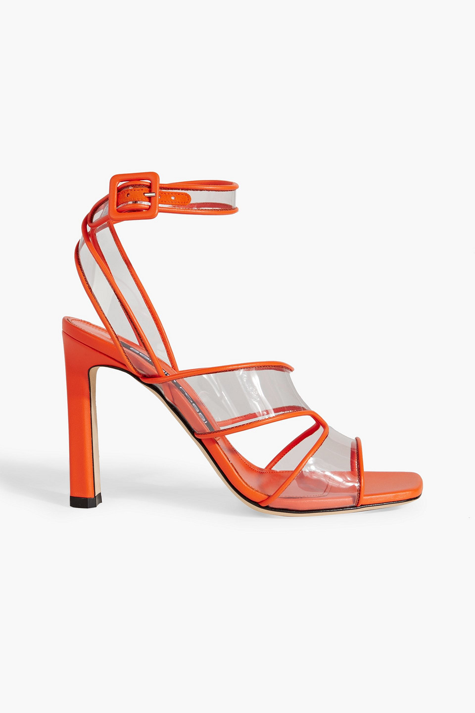 Sergio Rossi Sr Lunettes 100mm Open-toe Sandals In Orange