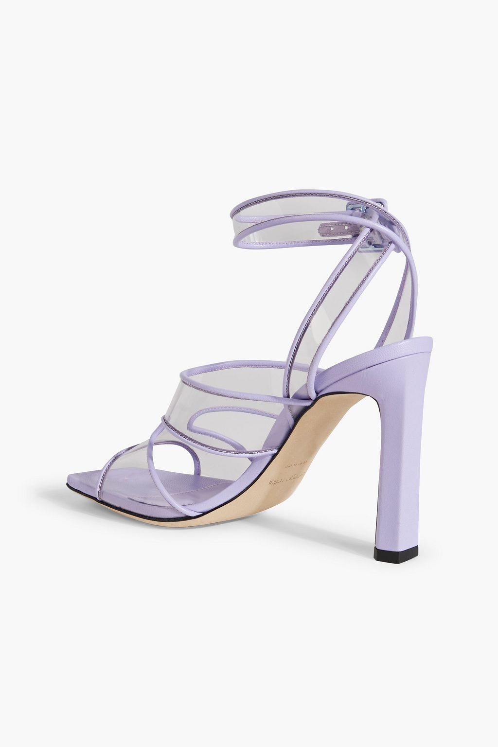 SERGIO ROSSI sr Lunettes 100 leather and PVC sandals