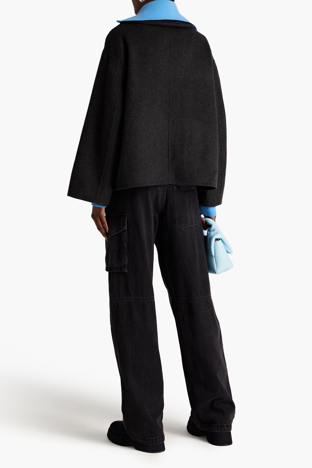 GANNI Wool-blend felt coat