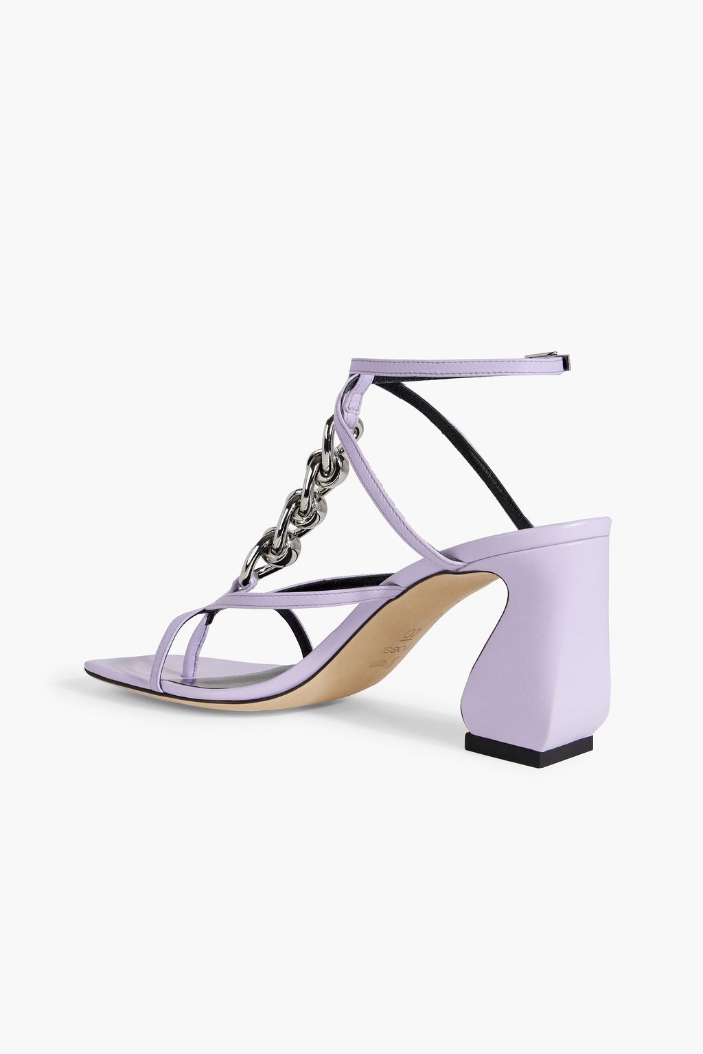 SI ROSSI BY SERGIO ROSSI Chain-embellished leather sandals