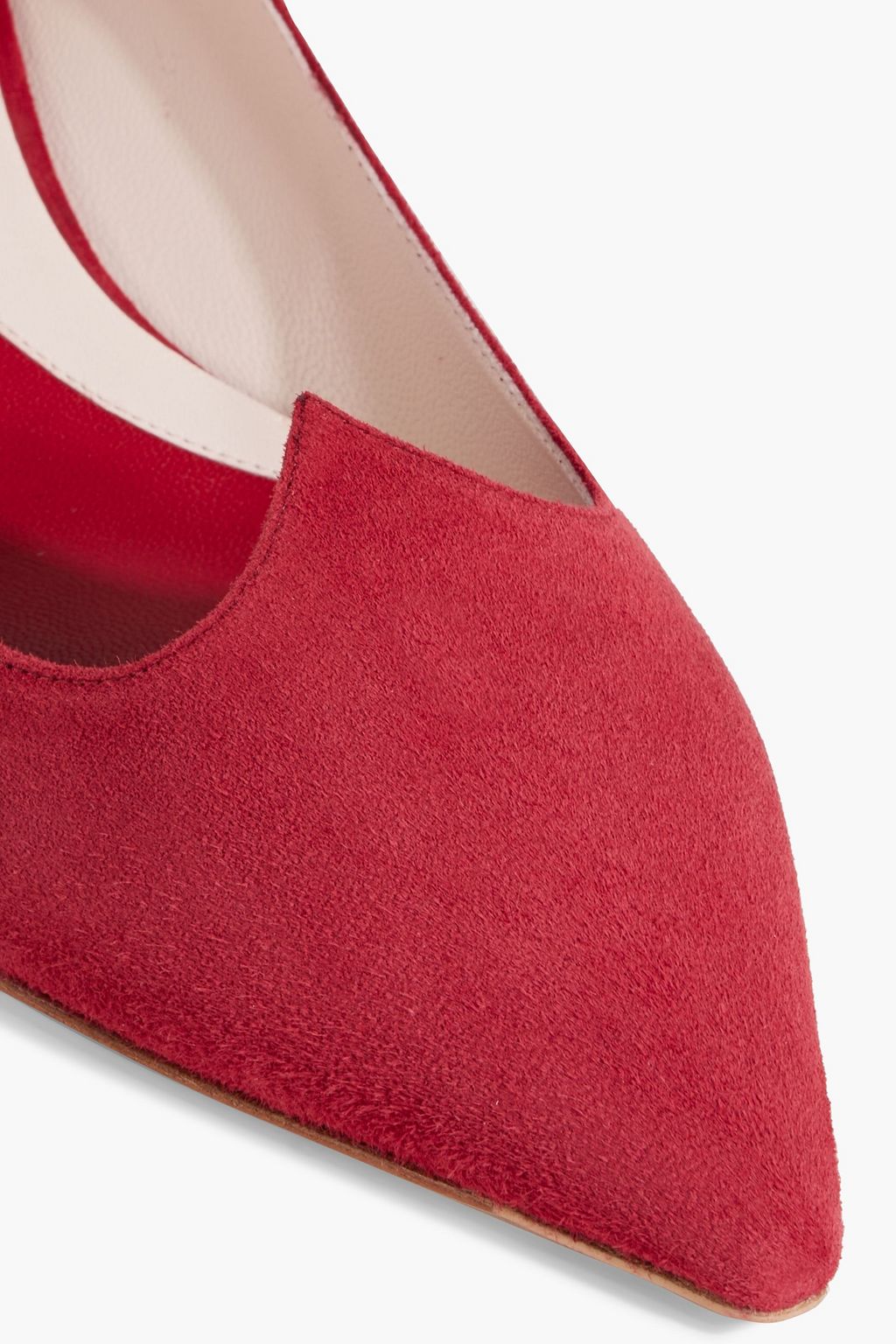 ROGER VIVIER حذاء ’آي لاف فيفير’ بكعب عالٍ من الجلد السويدي