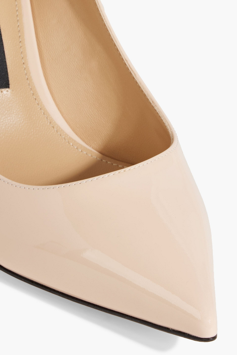 Sergio Rossi Patent-leather Pumps In Beige