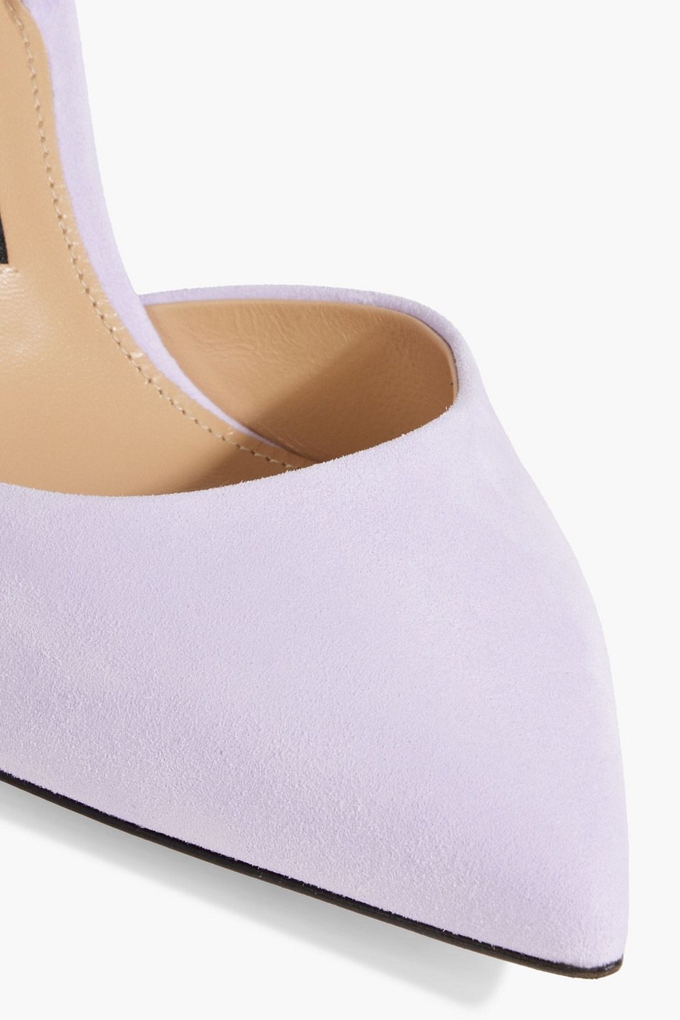 Shop Sergio Rossi Godiva 75 Suede Mules In Lavender