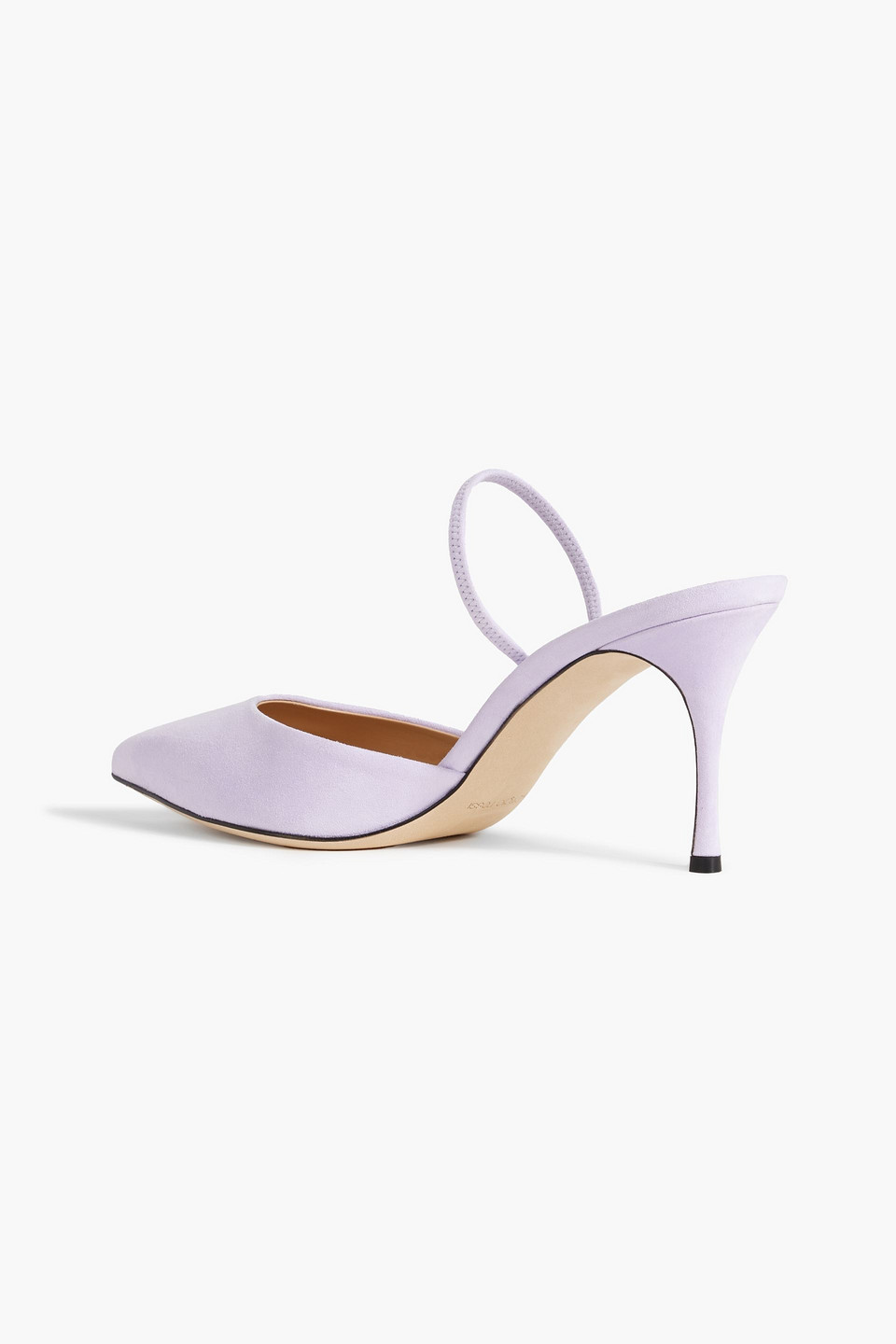 Shop Sergio Rossi Godiva 75 Suede Mules In Lavender