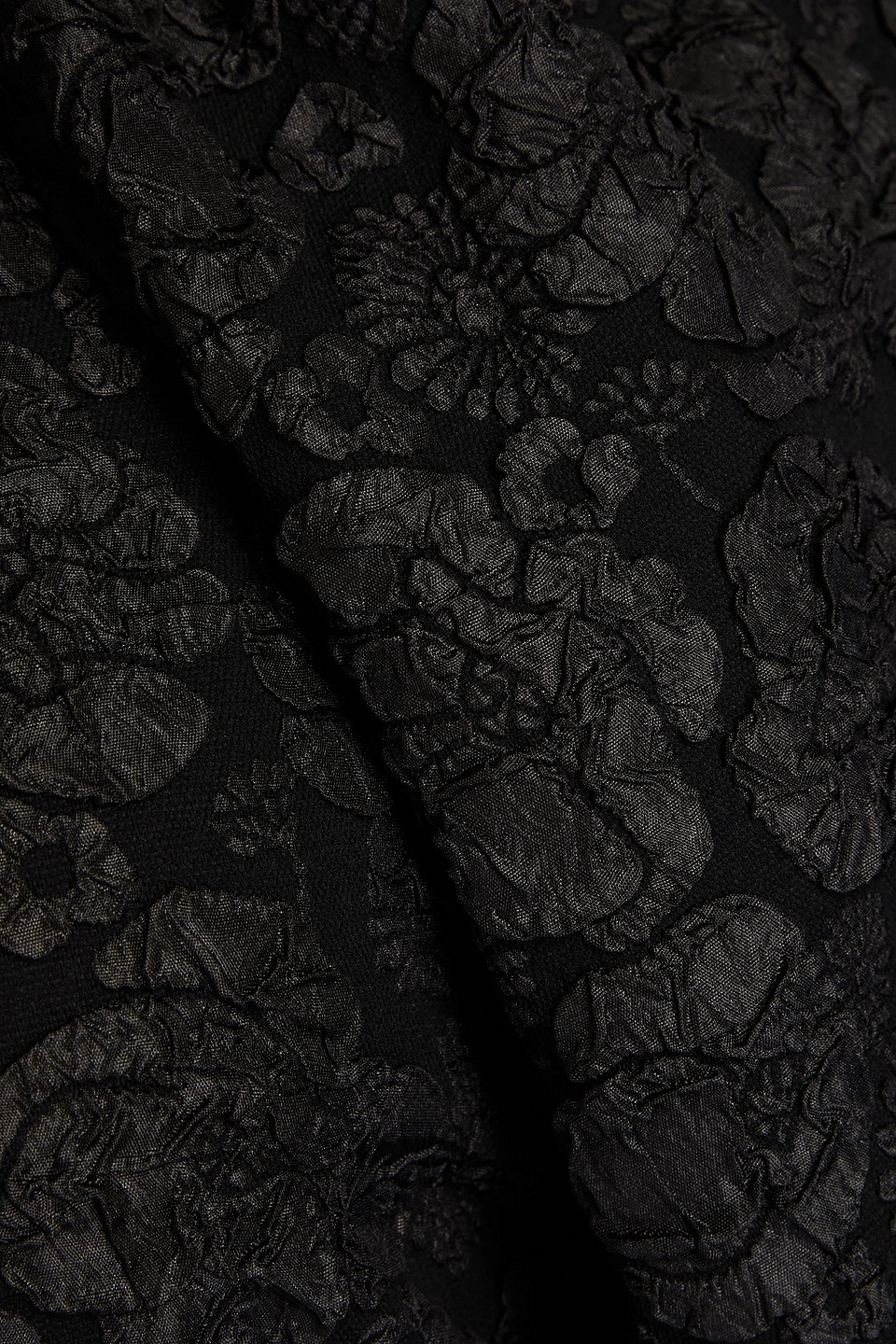 Ganni Cloqué Mini Dress In Black
