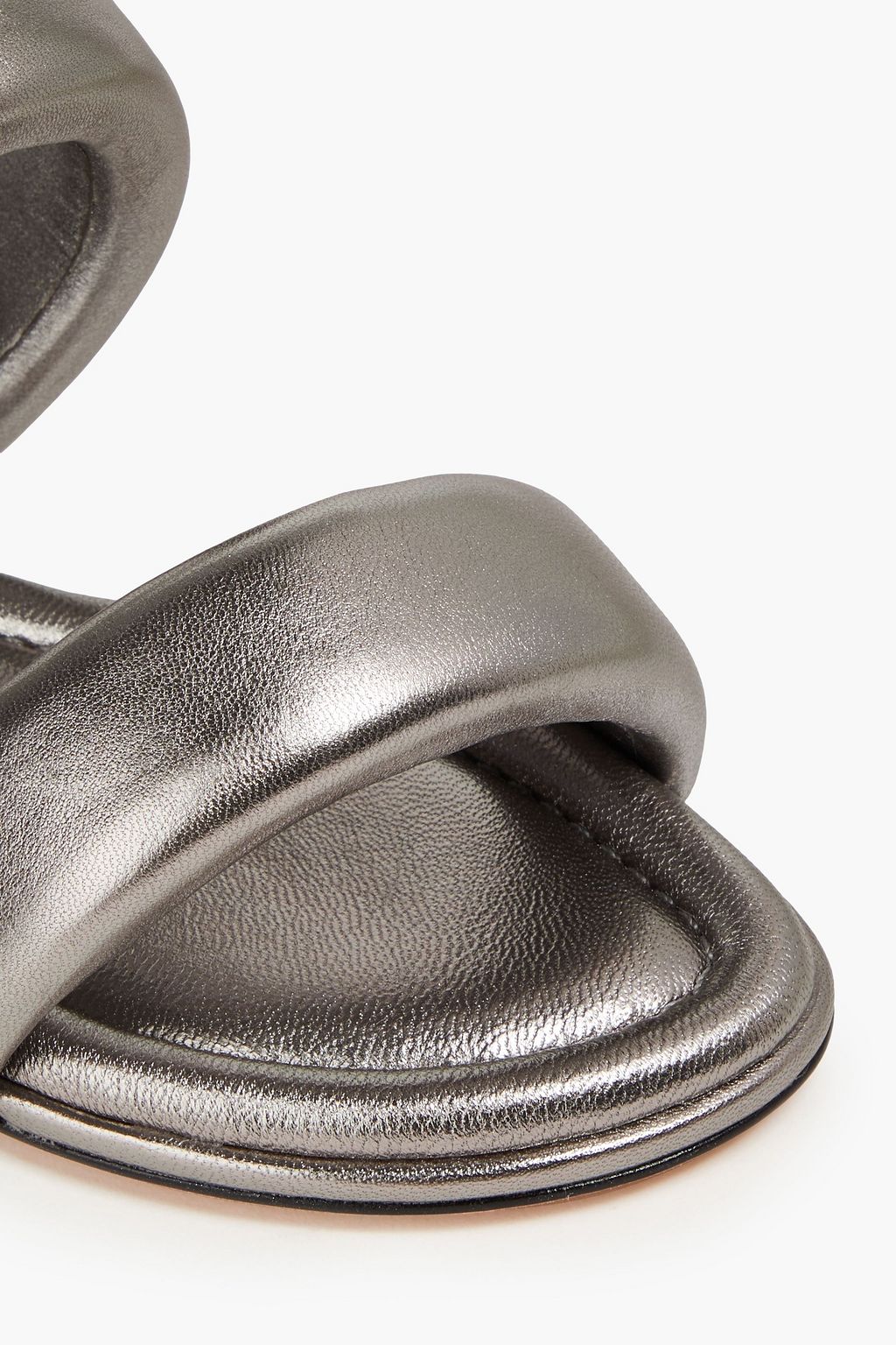 ALEXANDRE BIRMAN 릴라 패딩 메탈릭 가죽 샌들
