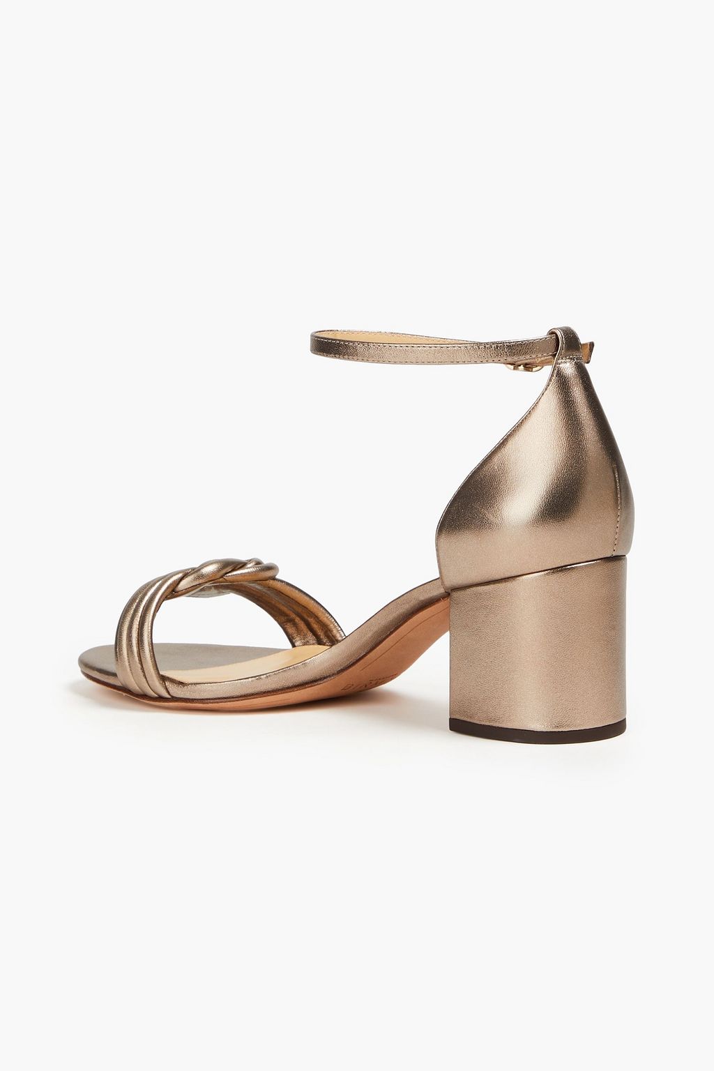ALEXANDRE BIRMAN Vicky 60 twist-front metallic leather sandals