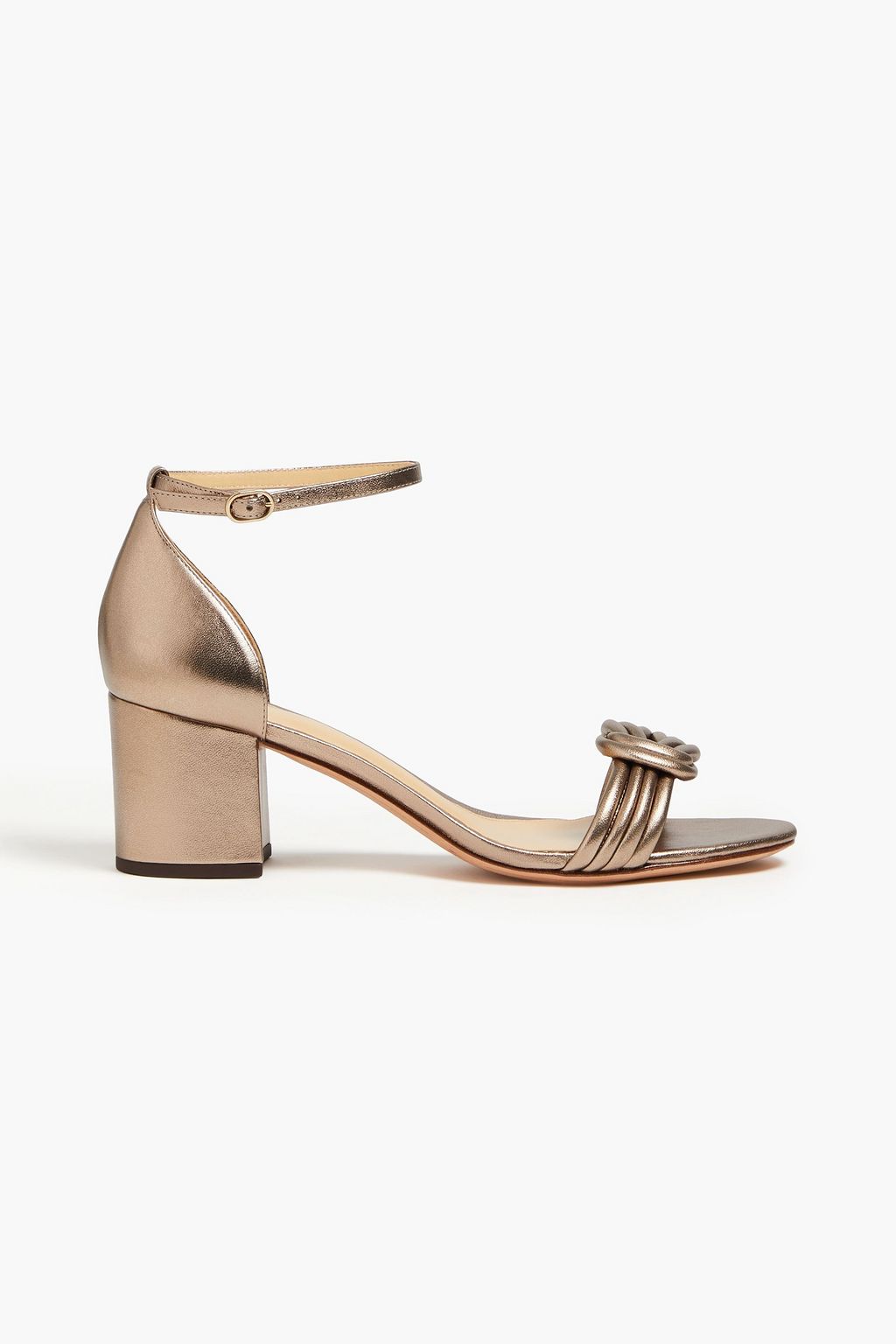 ALEXANDRE BIRMAN Vicky 60 twist front metallic leather sandals