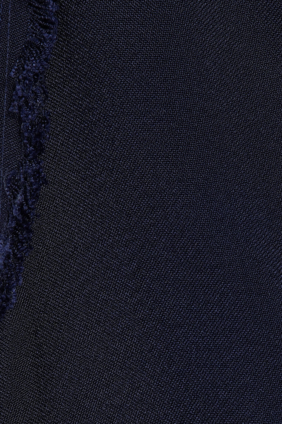 Marni Frayed Crepe Midi Dress In Navy