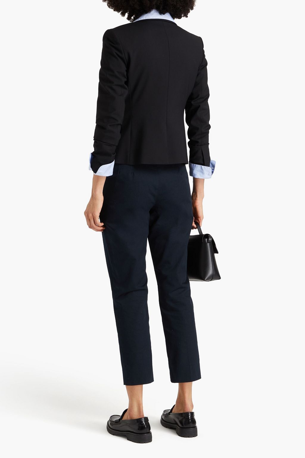DOLCE&GABBANA Cropped cotton-twill tapered pants