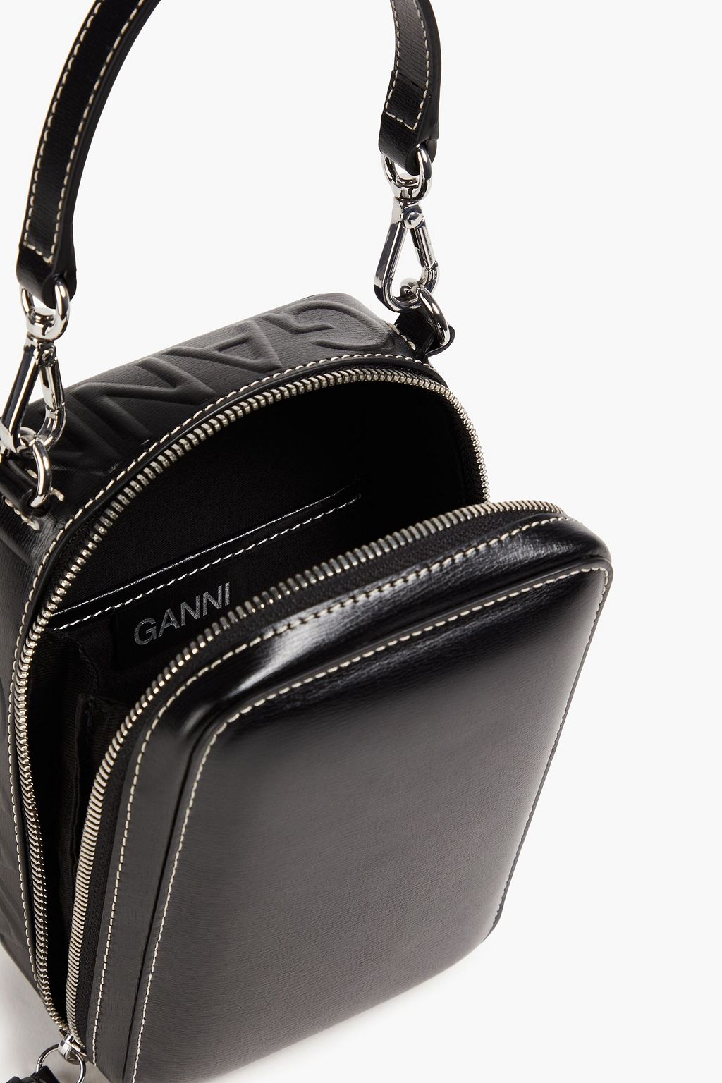 GANNI Banner leather shoulder bag