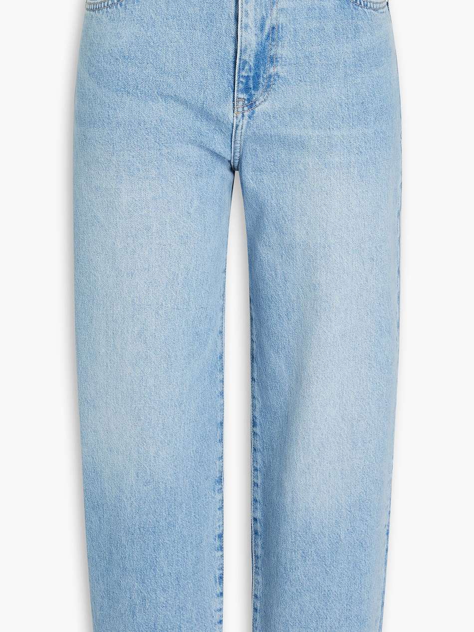 high-rise tapered jeans