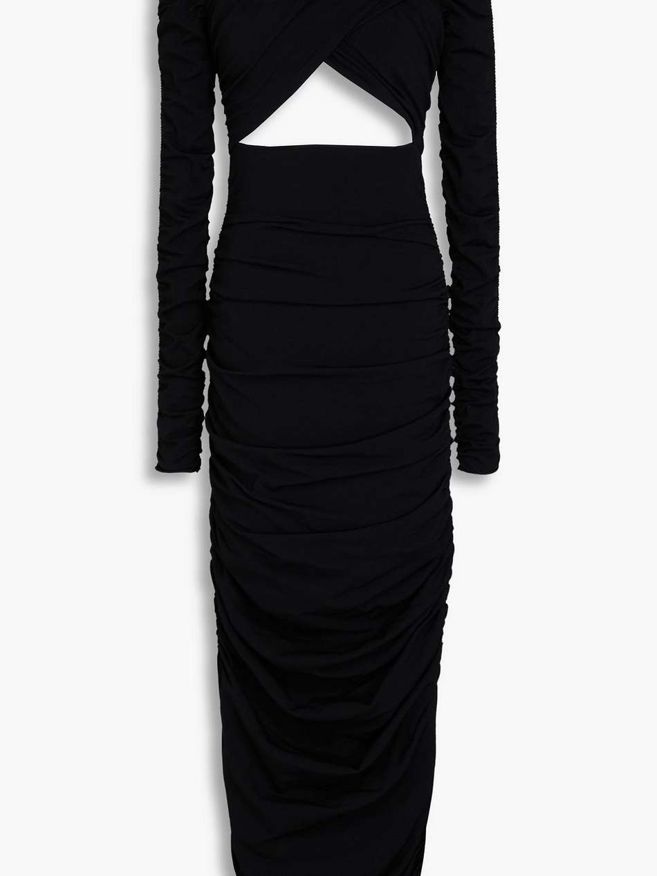 vienna cutout ruched jersey maxi dress