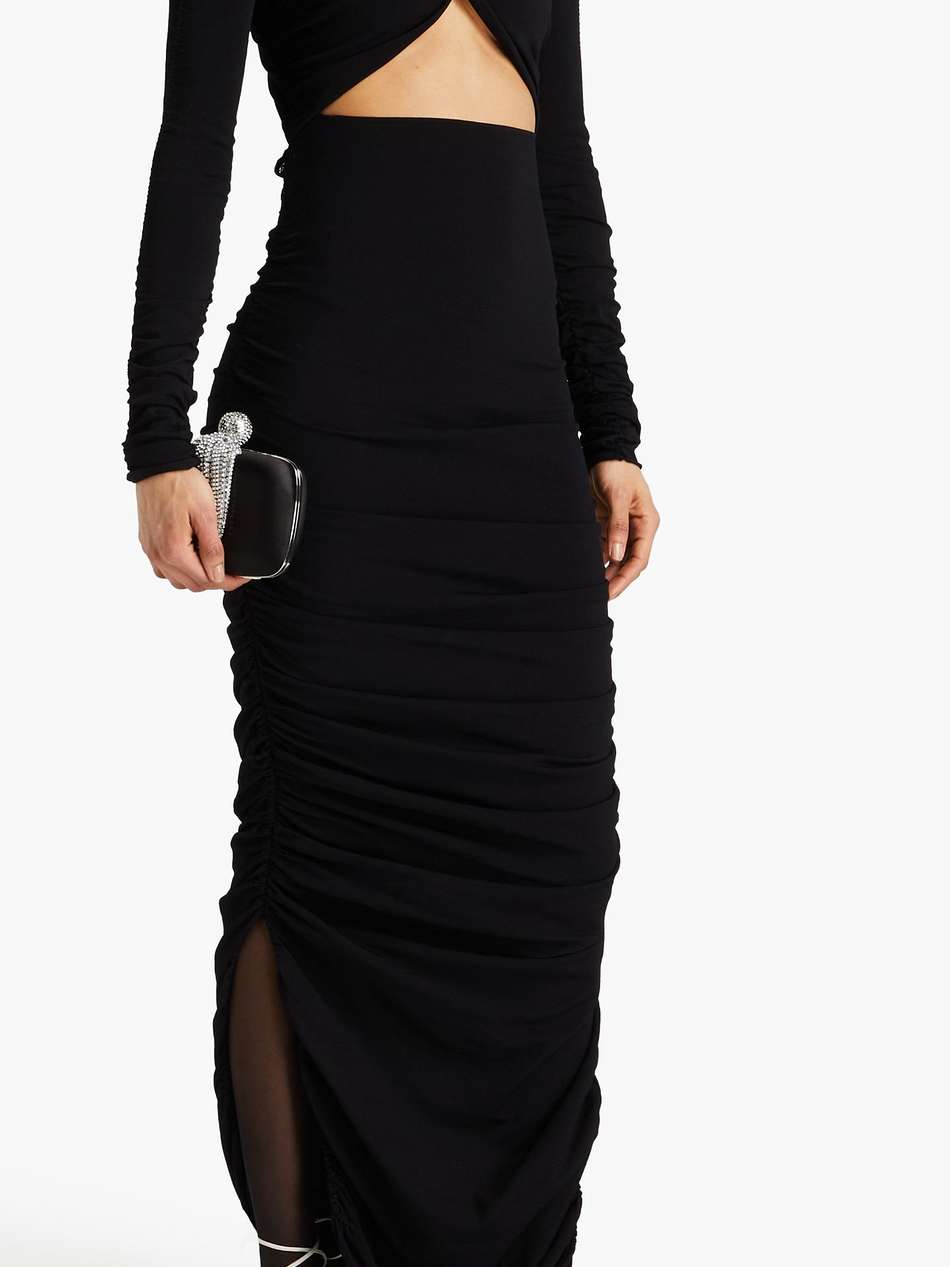 vienna cutout ruched jersey maxi dress