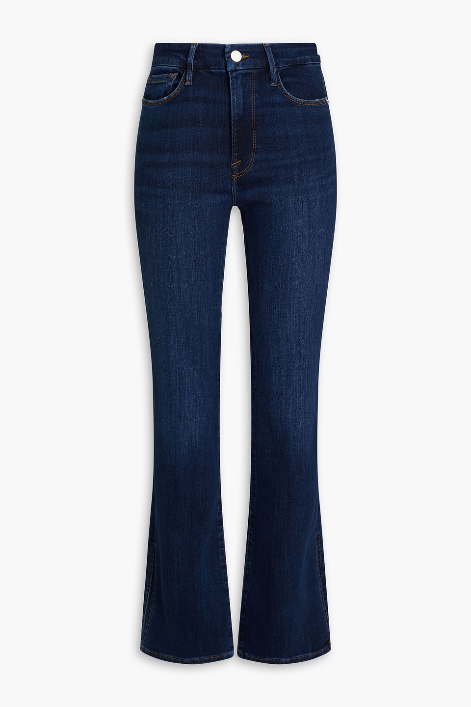 Frame Mid-rise Bootcut Jeans In Mid Denim